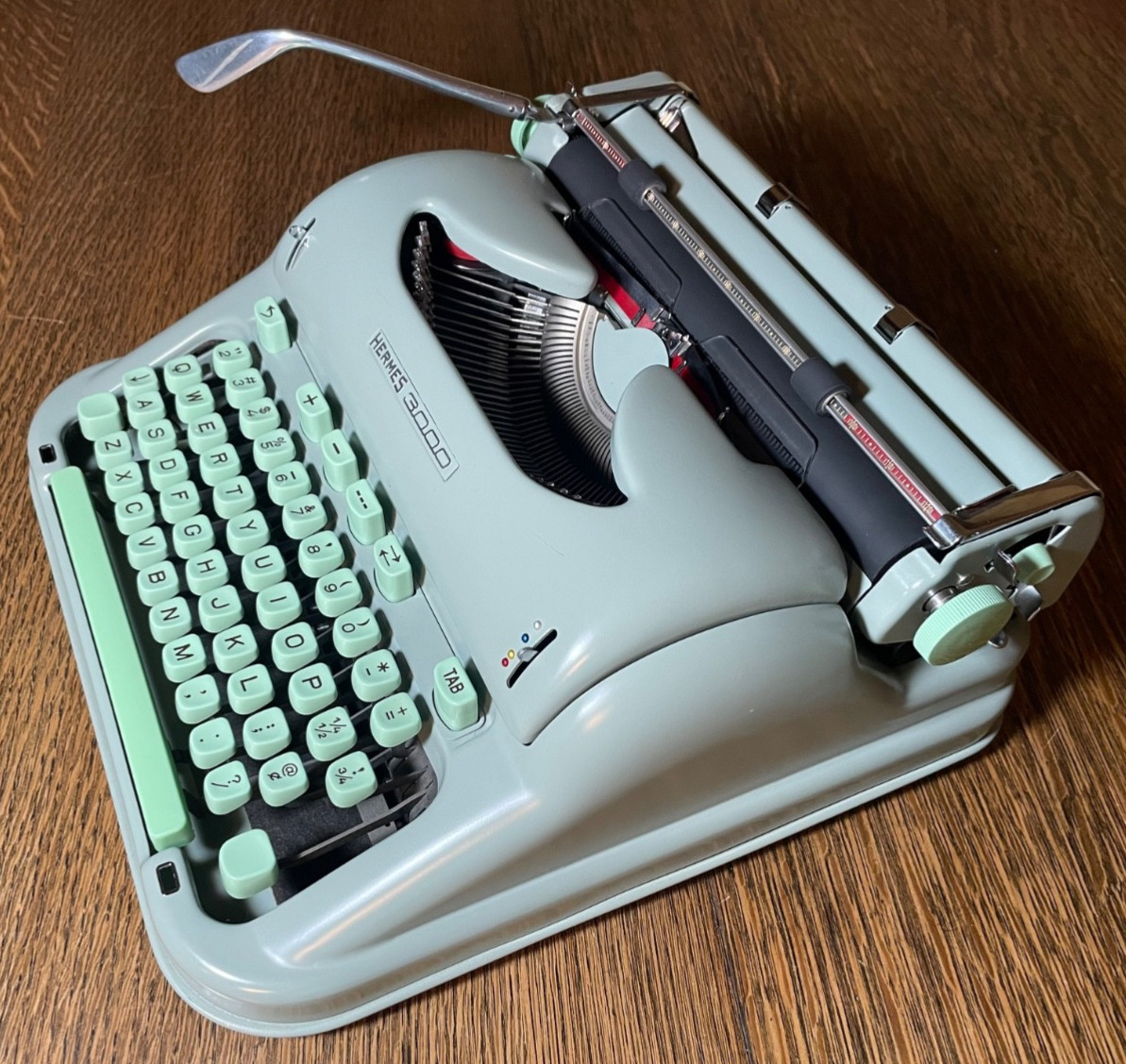 1963 Hermes 3000 Typewriter Excellent Condition New Platen Elite Font
