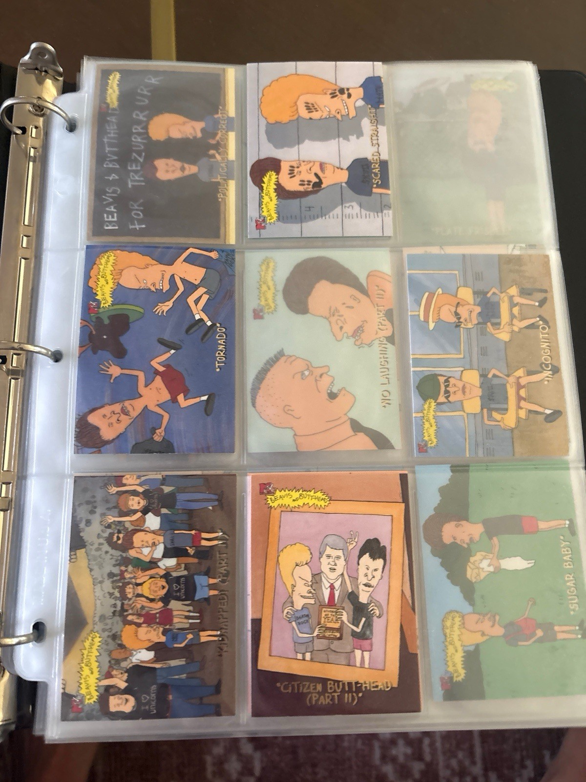 ⁠Vintage 1994 Fleer Ultra Beavis and Butt-Head Card Lot Binder Pages MTV