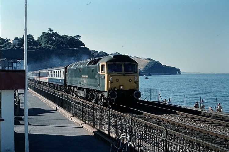   35mm Slide BR DIESEL LOCO, CLASS 47. No.47484. At DAWLISH, 1989.