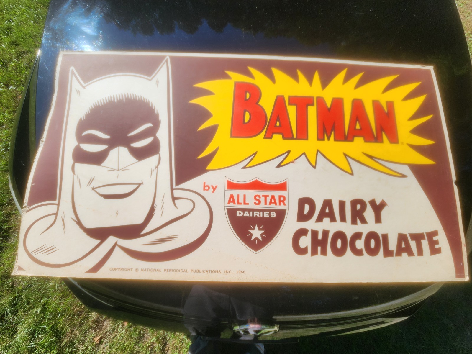 1966 Batman Dairy Products Original Advertising Sign Poster Television Cult