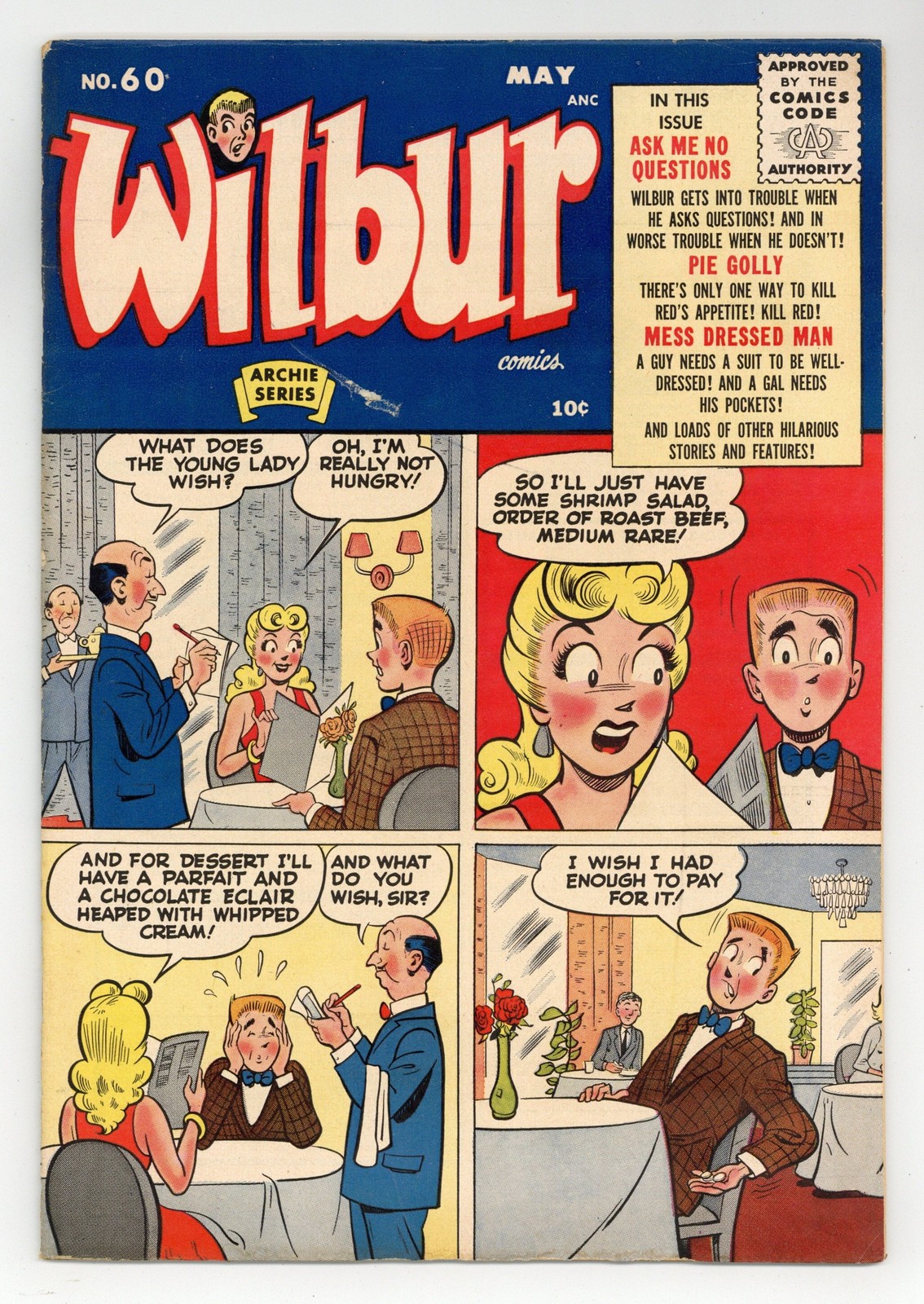 Wilbur Comics #60 VG 4.0 1955