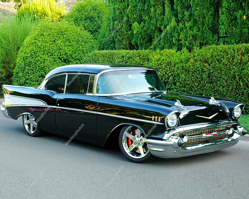 CHEVROLET BELAIR 1957 BLACK 8\
