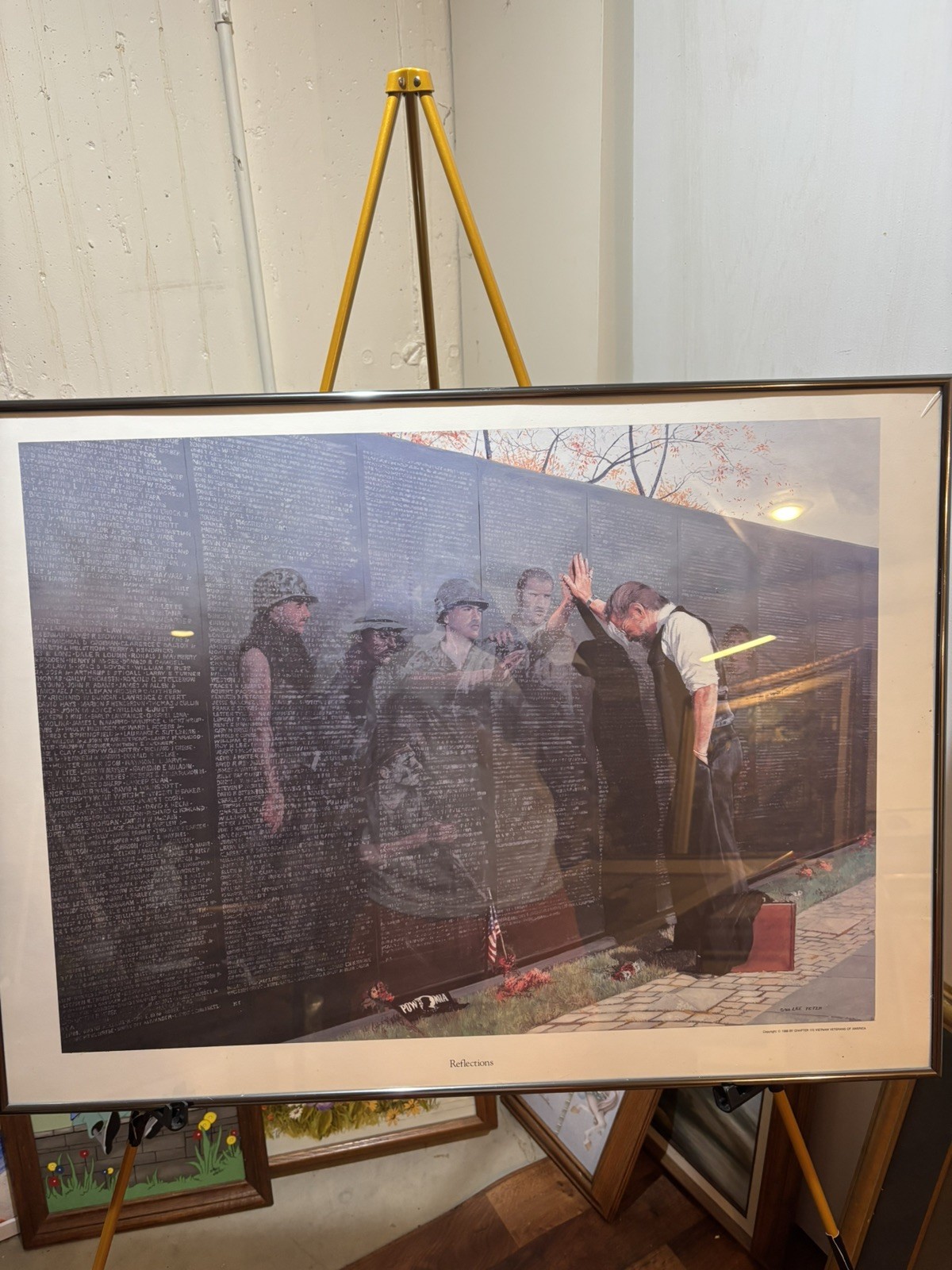 Vintage 1988 Lee Teter Reflections Vietnam Veterans Memorial VVA Chapter 172