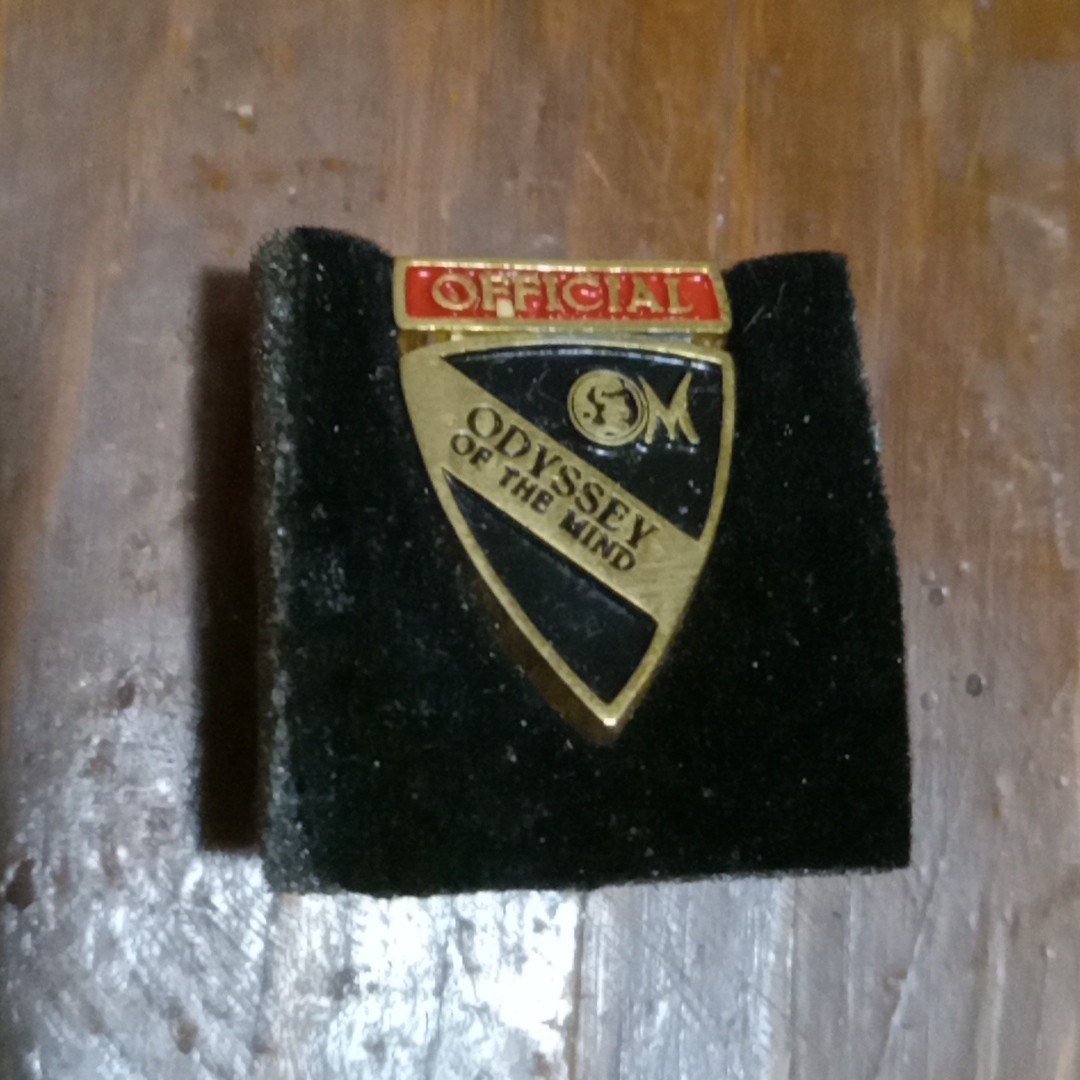 Vintage Odyssey Of The Mind Official Creativity OM OotM Pin Pinback Button