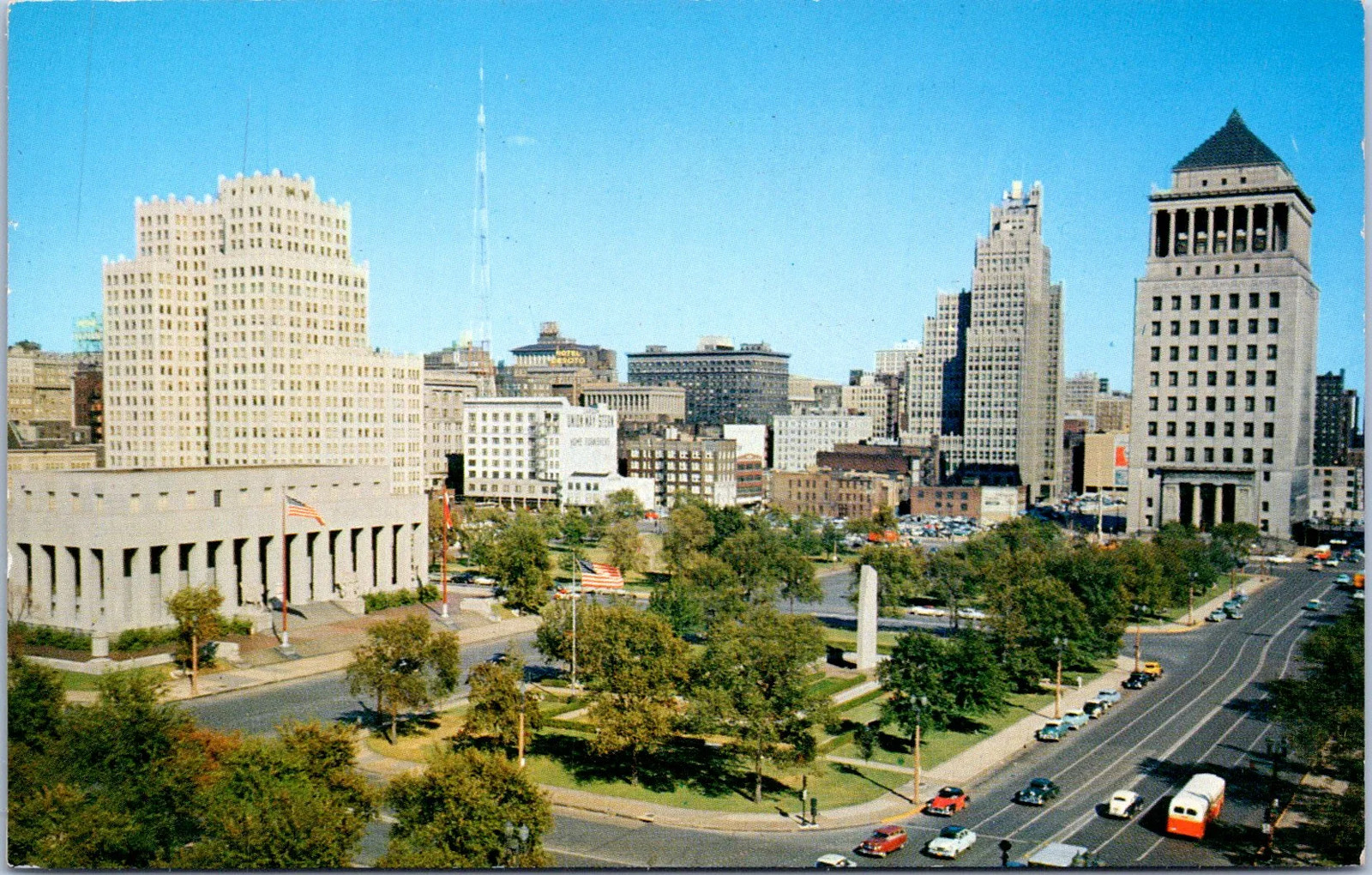 St. Louis, Missouri - Downtown Cityscape Postcard