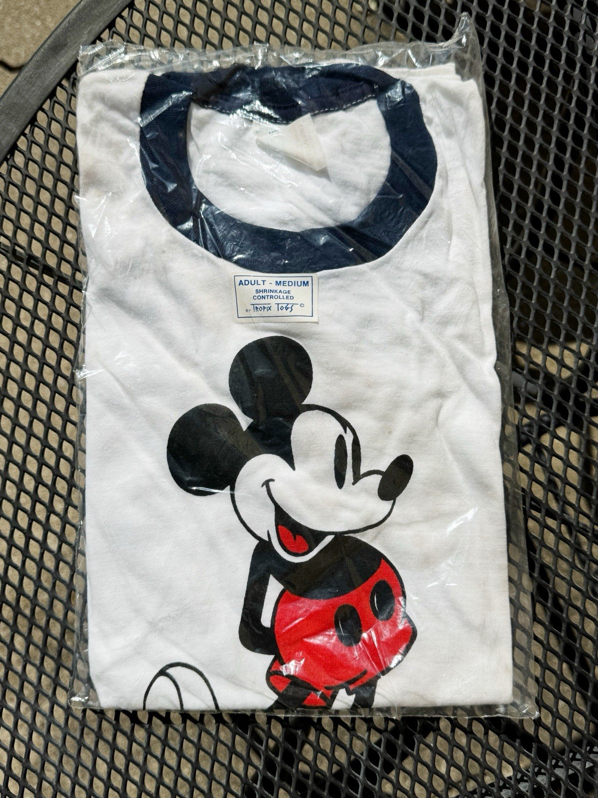 Vintage Walt Disney Mickey Mouse Tropix Togs T-shirt Sz M New In Sealed Package