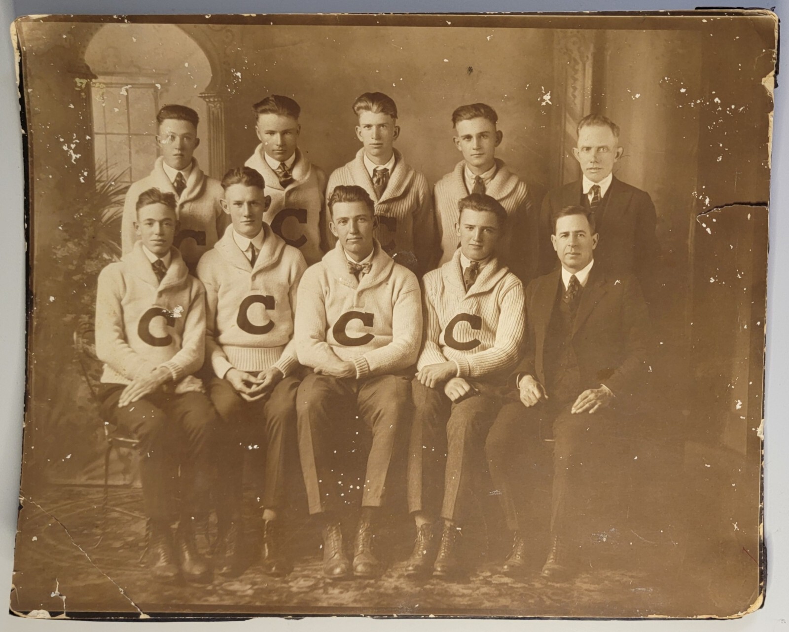 Antique Texas Ghost Town Clara High School Basketball Team Photo State Champions