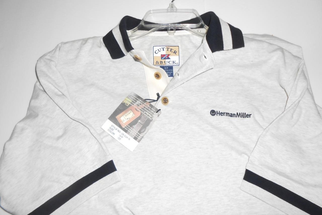 NOS Herman Miller Cutter & Buck Men\'s Polo Shirt Size S Employee with Tag S148