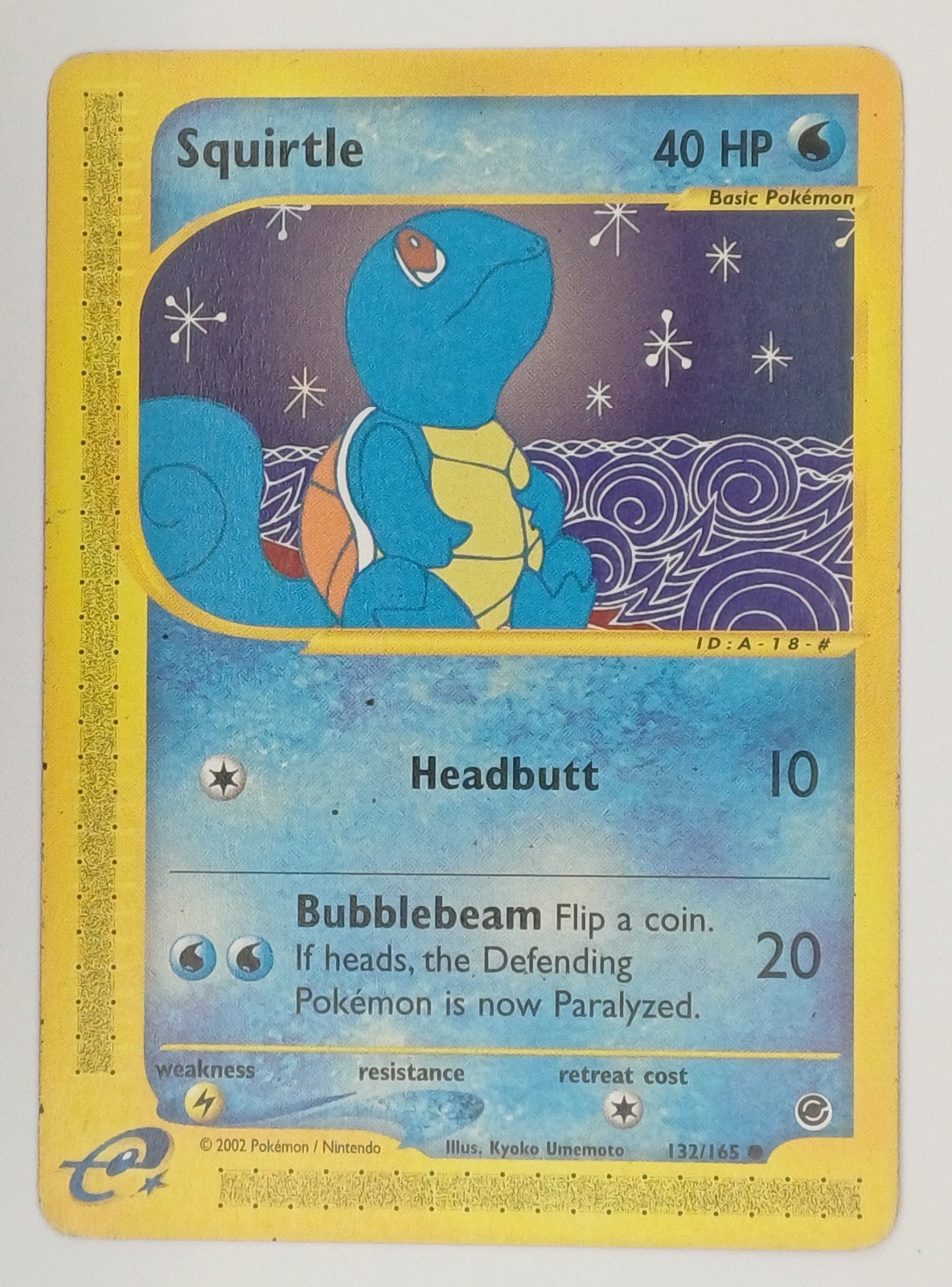 Squirtle 132/165 | Expedition | E-Series | Regular | LP condition | Pokemon TCG