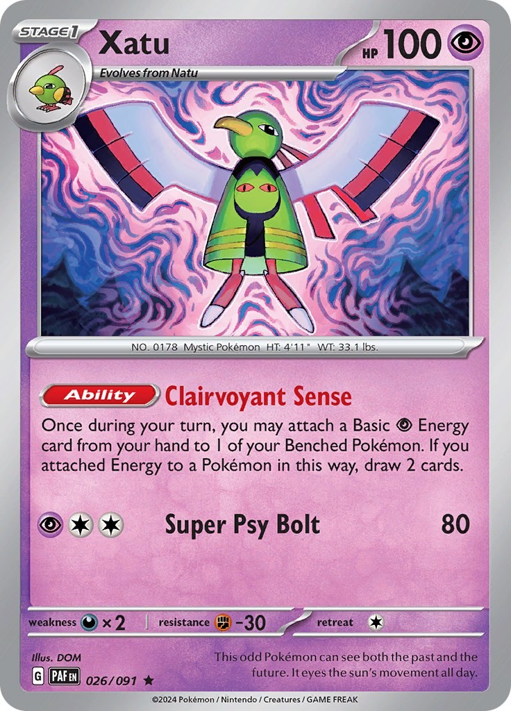 PAF Xatu Holofoil 026/091 R NM