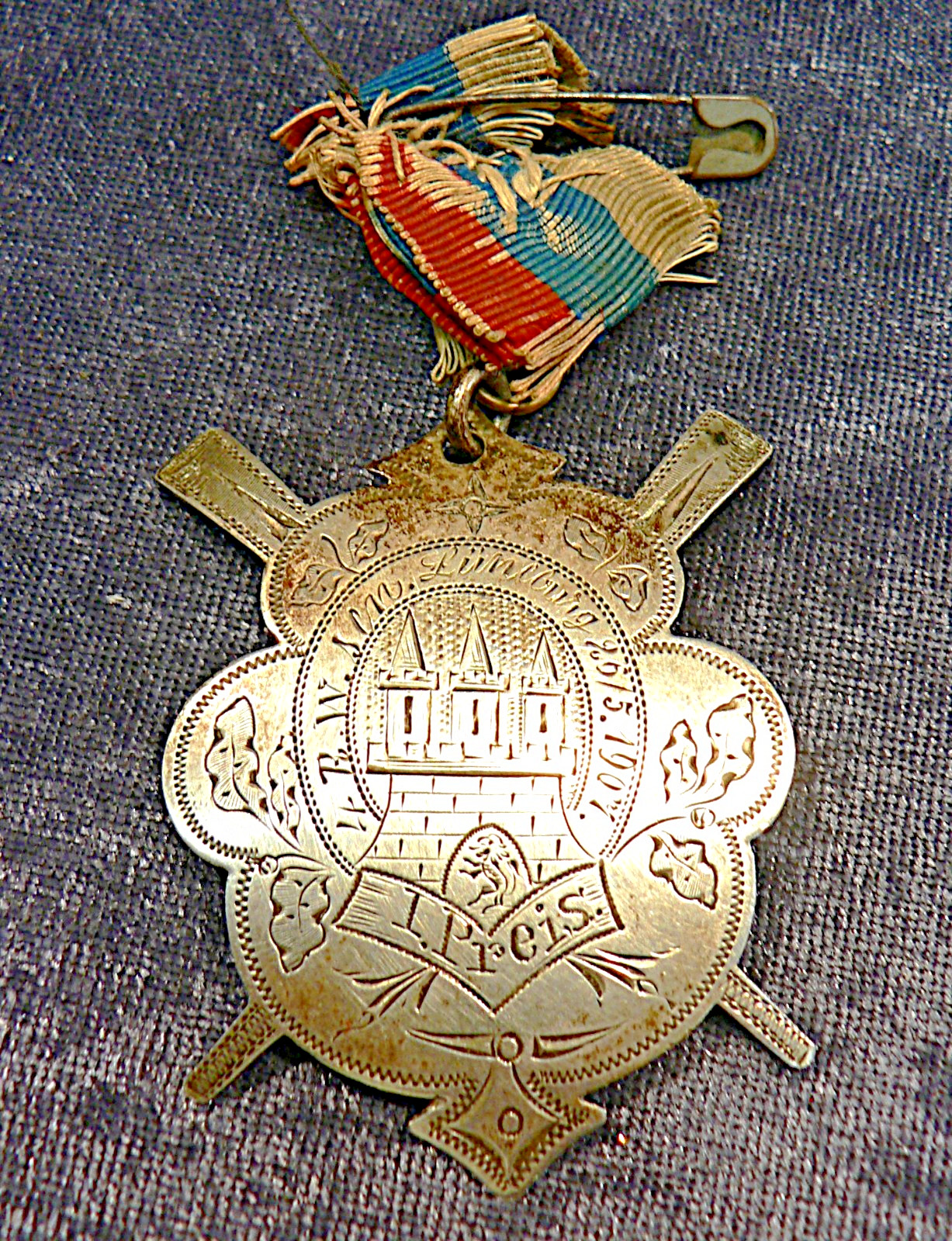 Rowing Sport, Lüneburg 1907: I. Price 4. R. WHERRY sen., HANDMADE probably silver
