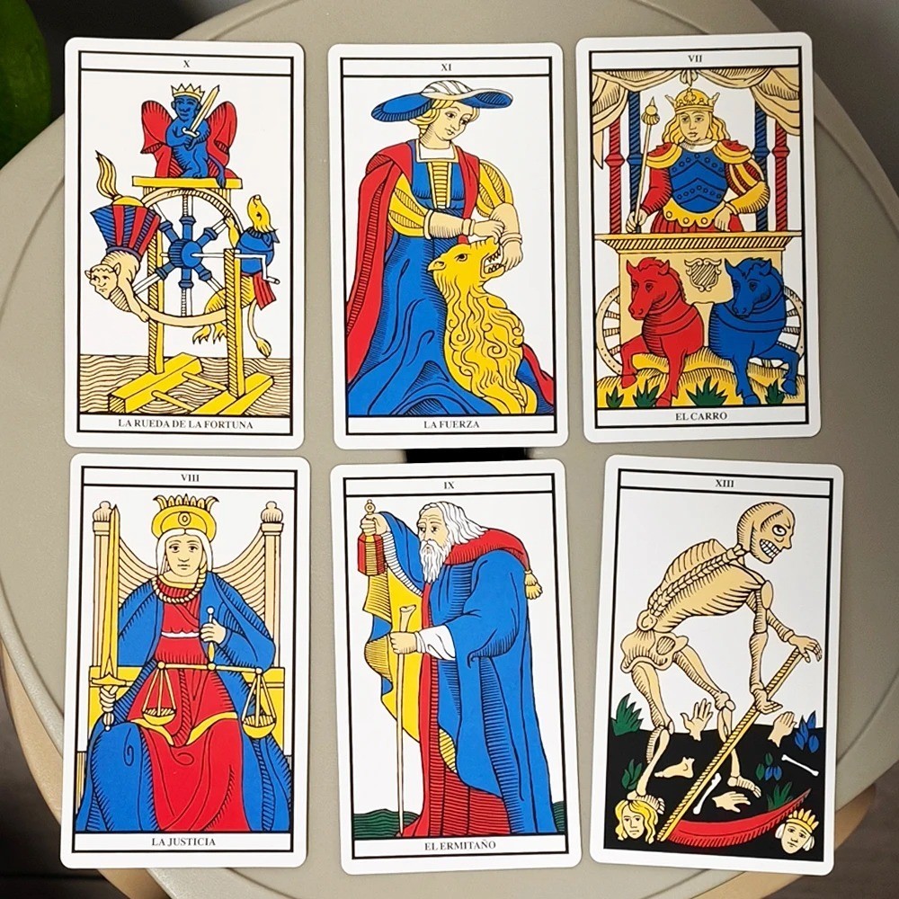 Marseille Tarot Deck Spanish Edition 78 Cards Classic Style 10.3x6cm