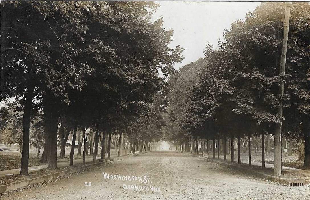 RPPC Washington Street Wisconsin Real Photo 20 Postcard c1907