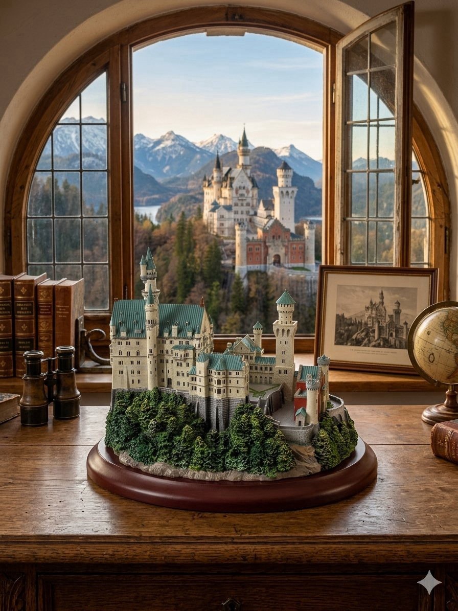  Vintage 1994 Lenox Neuschwanstein Castle Figurine Great Castles of the World 7