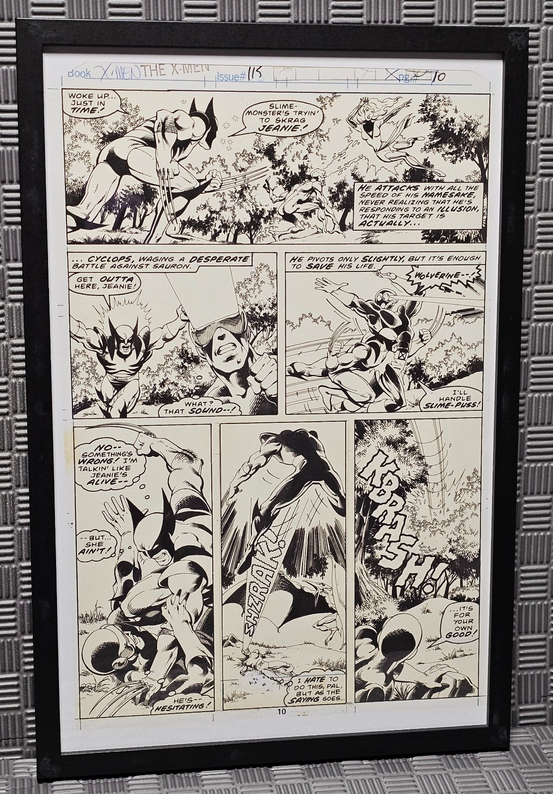 X-Men #115 Page 10 John Byrne Framed 11x17 Original Art Poster Print
