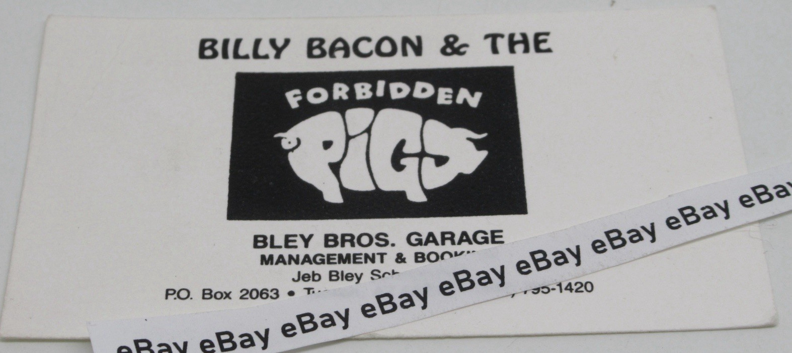 Billy Bacon & The Forbidden Pigs Rockabilly Band Business Card