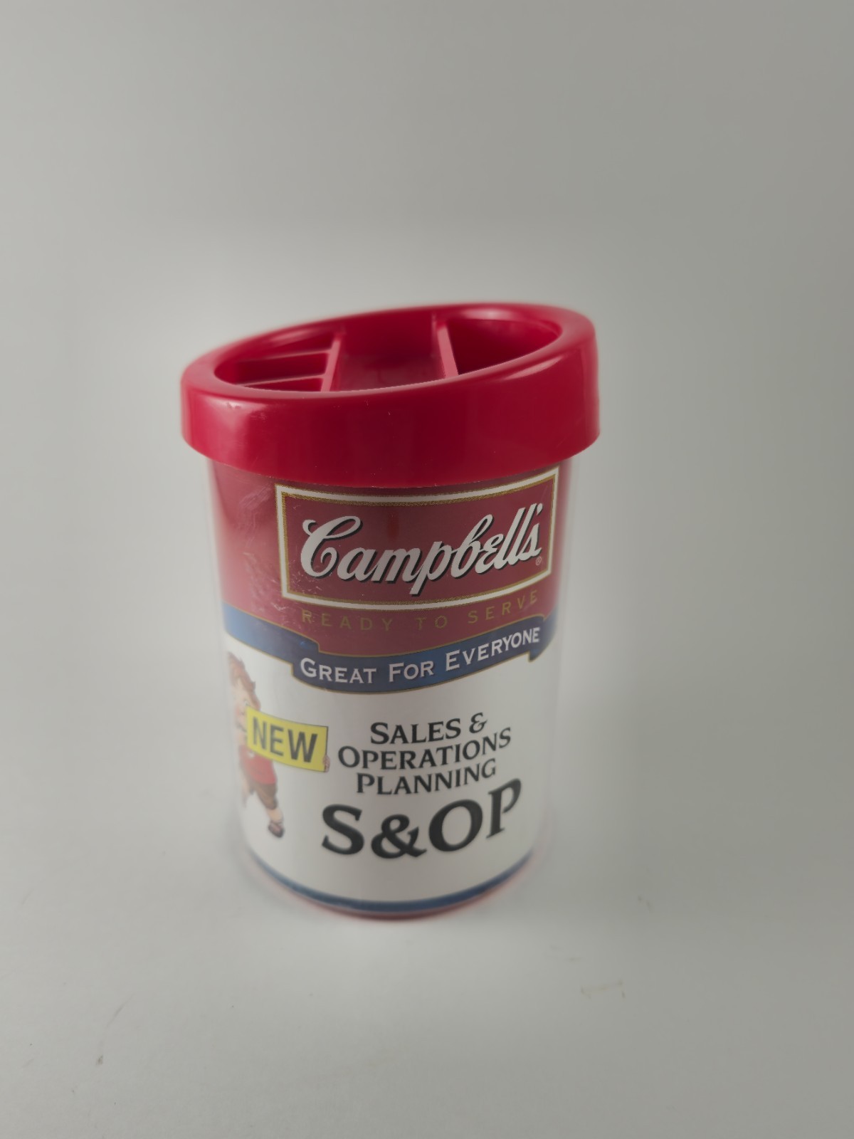 Campbell's Soup S&OP Sales & Operations Planning Red/Clear Advertising Container