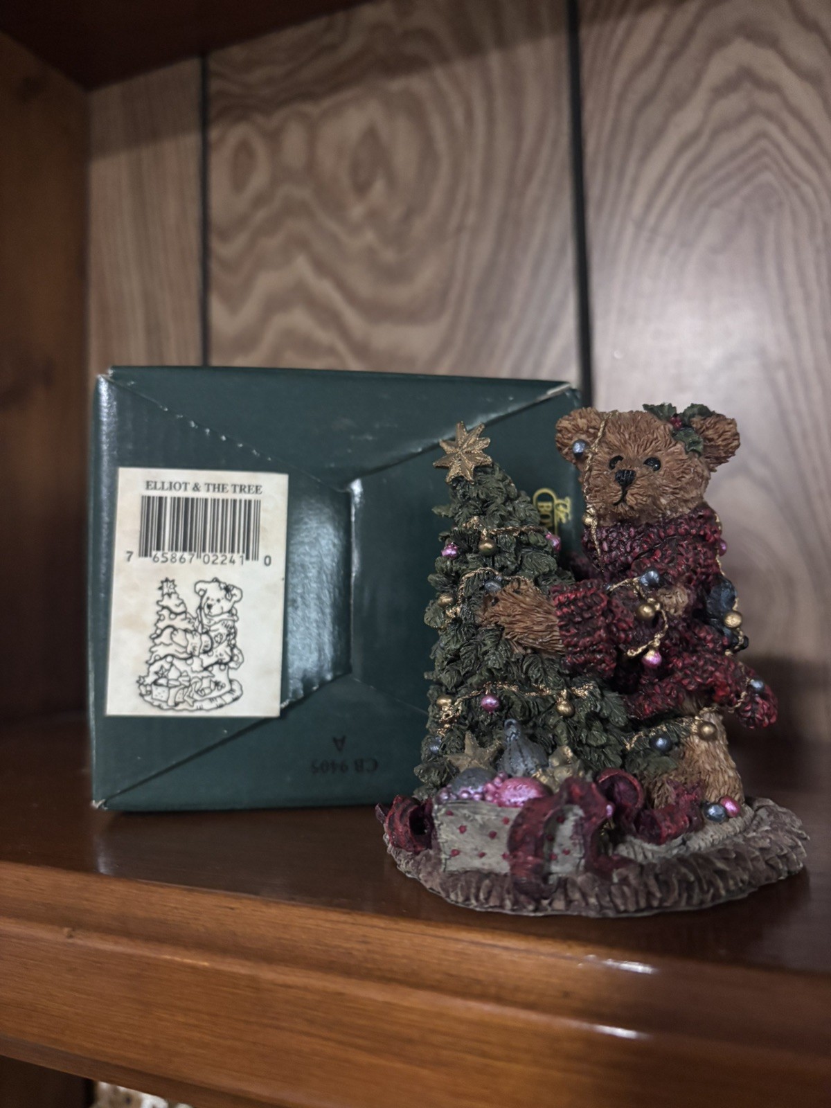 Boyds Bears Elliot & The Tree #2241 1994 Bearstone Numbered Edition Box