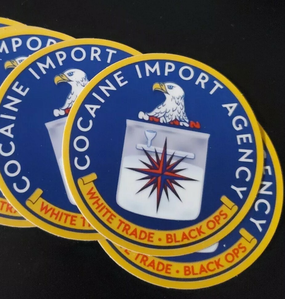CIA STICKERS LOT OF 3 Cocaine Import Agency Deep State Sticker 