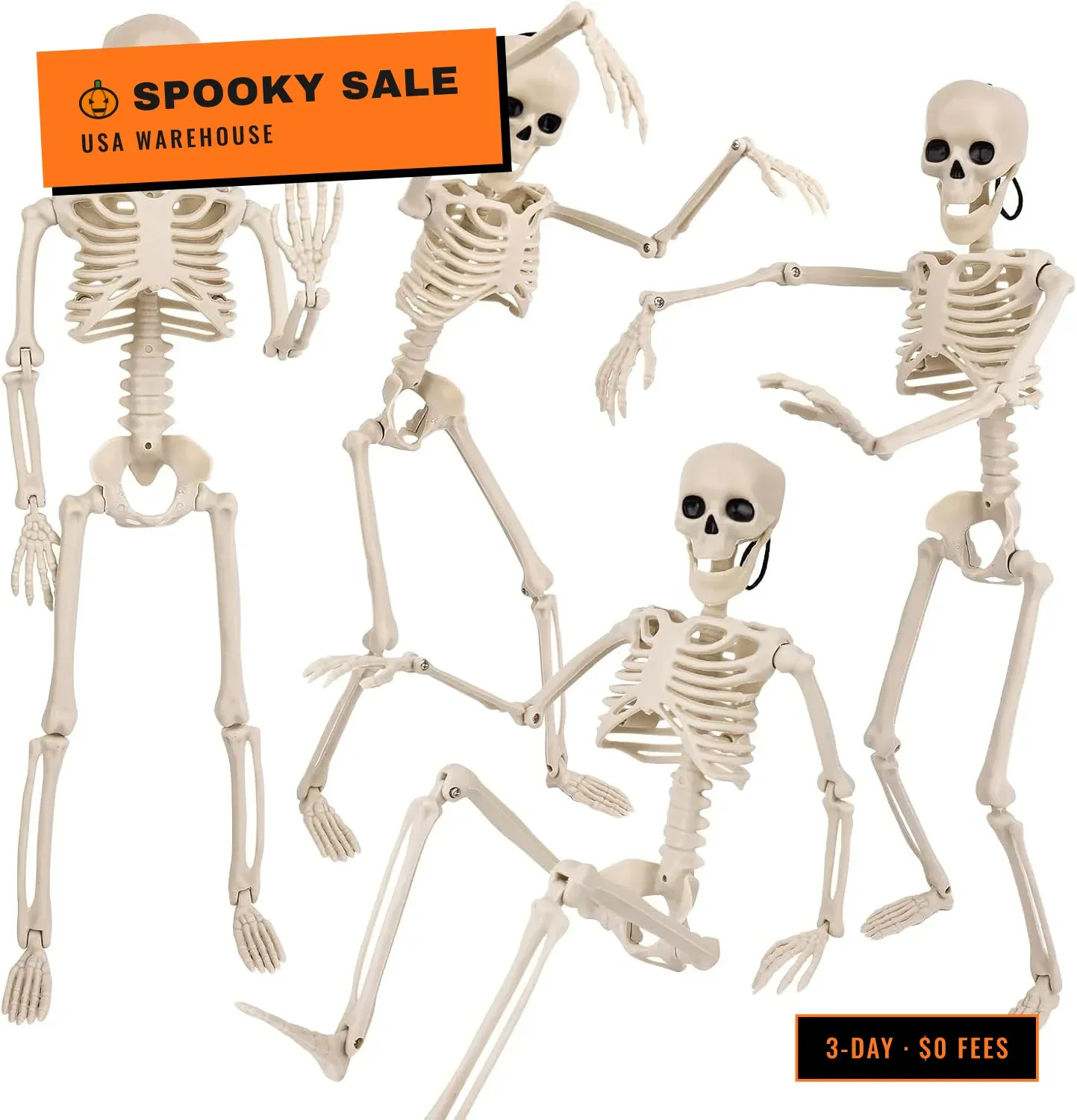 4PCS Halloween Skeleton Decorations, 16\