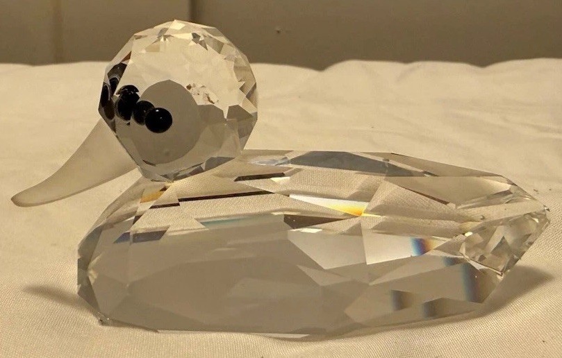 Vintage Swarovski Crystal Mallard Duck 012723 Retired 1986-1994 3.5” Austria