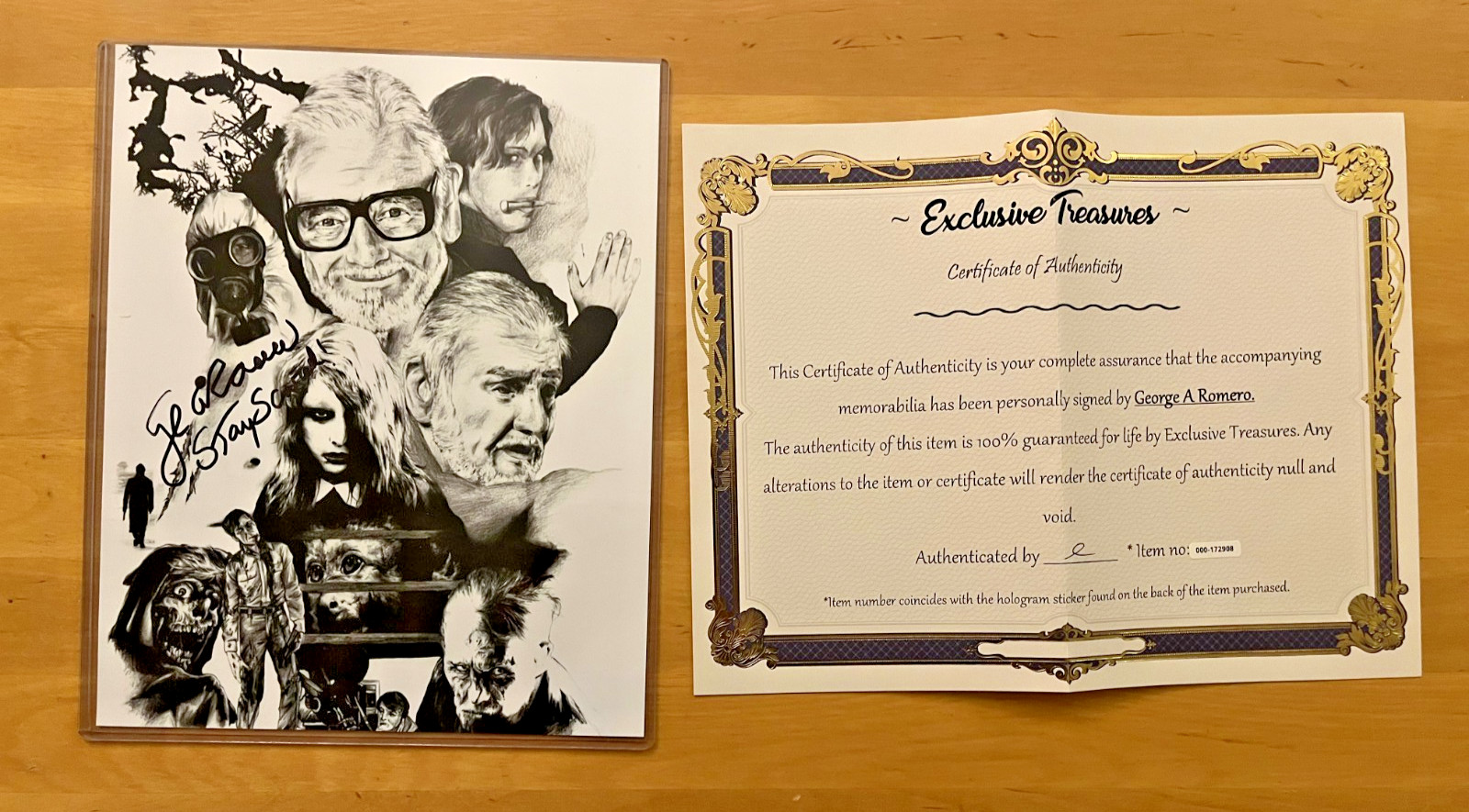 George A. Romero SIGNED 8x10 Photo Auto - Dawn of the Dead, Creepshow