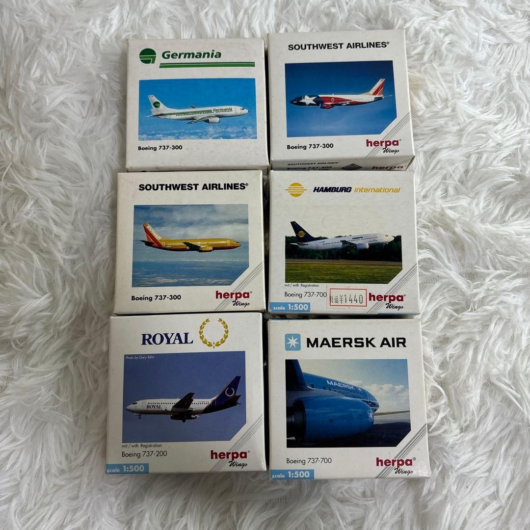 6 Used Herpa Boeing