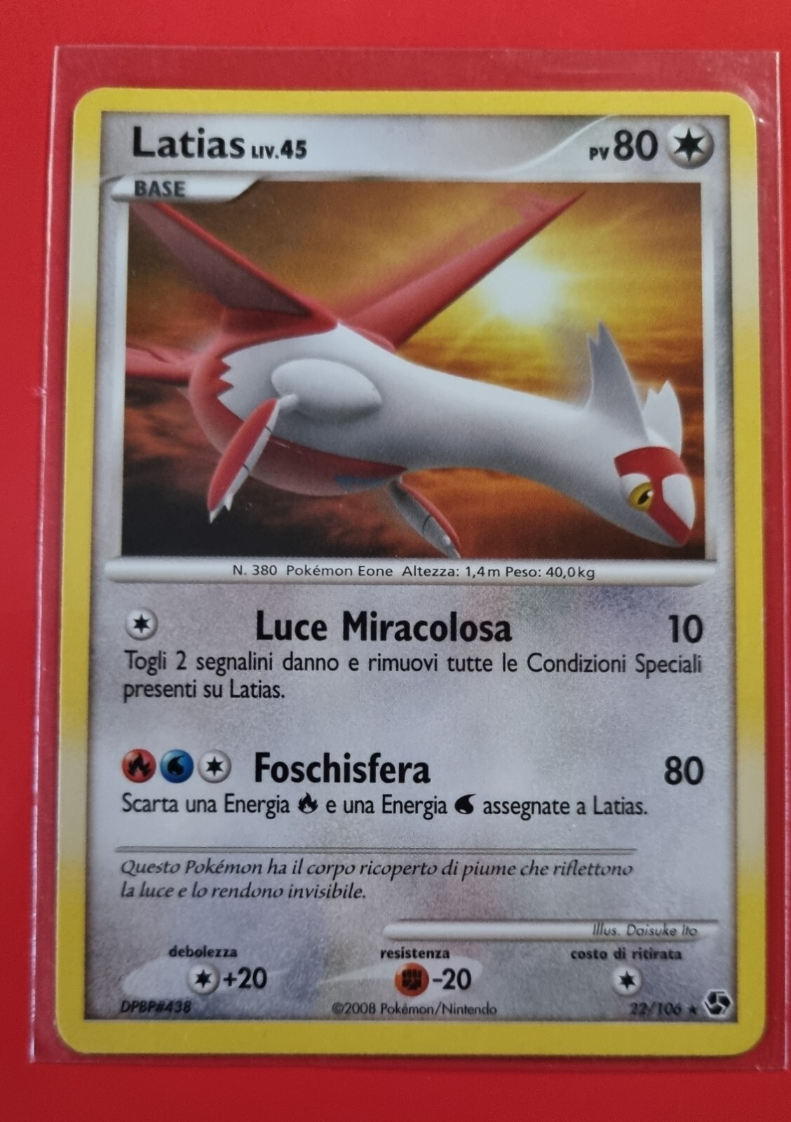 Latias LV. 45 - Great Encounters #22 - Italian - Rare Vintage Pokemon Card