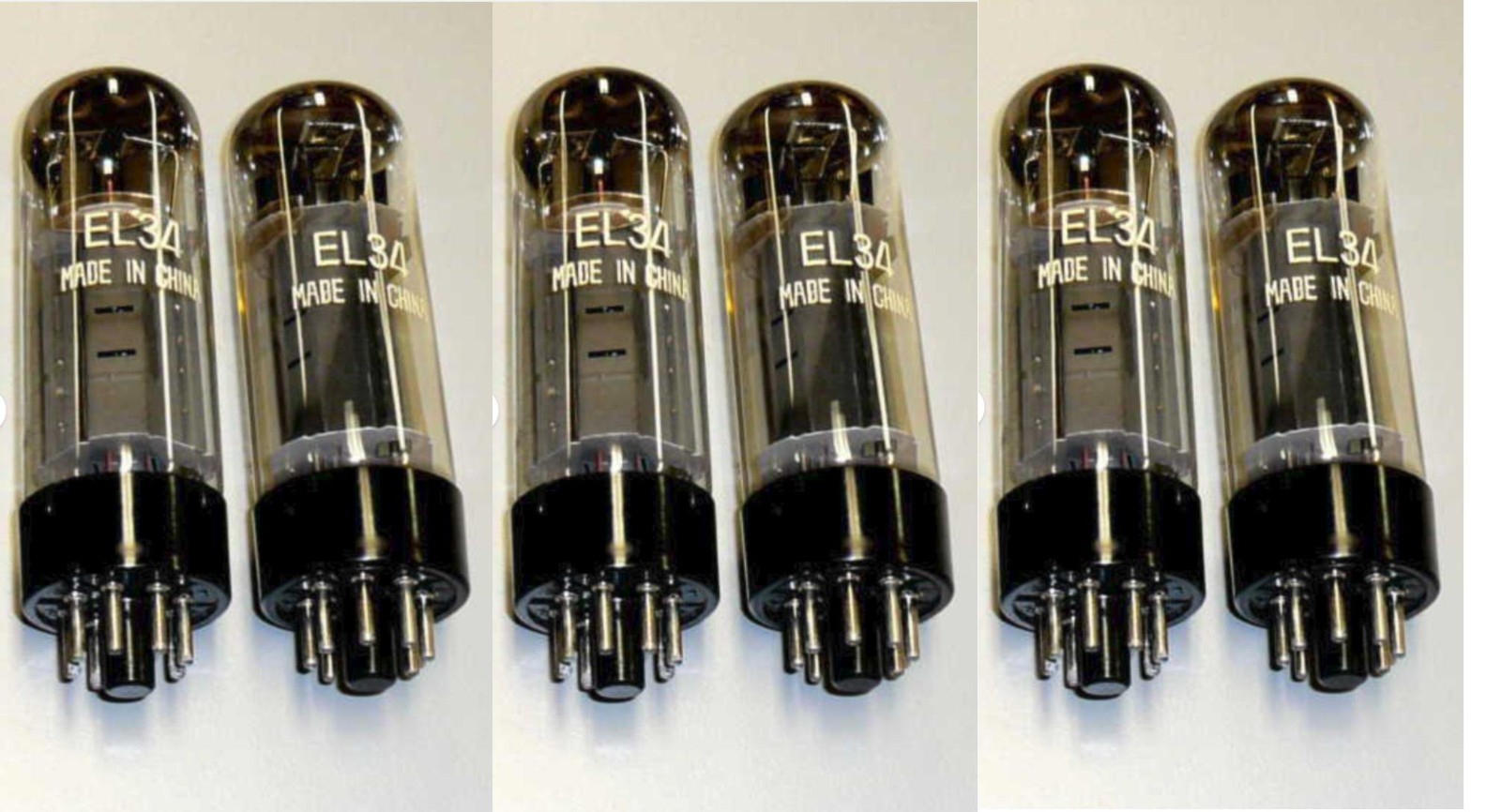 SEXTET 6x CURRENT MATCHED SHUGUANG CHINESE EL34 VACUUM TUBES EL 34 EL34B