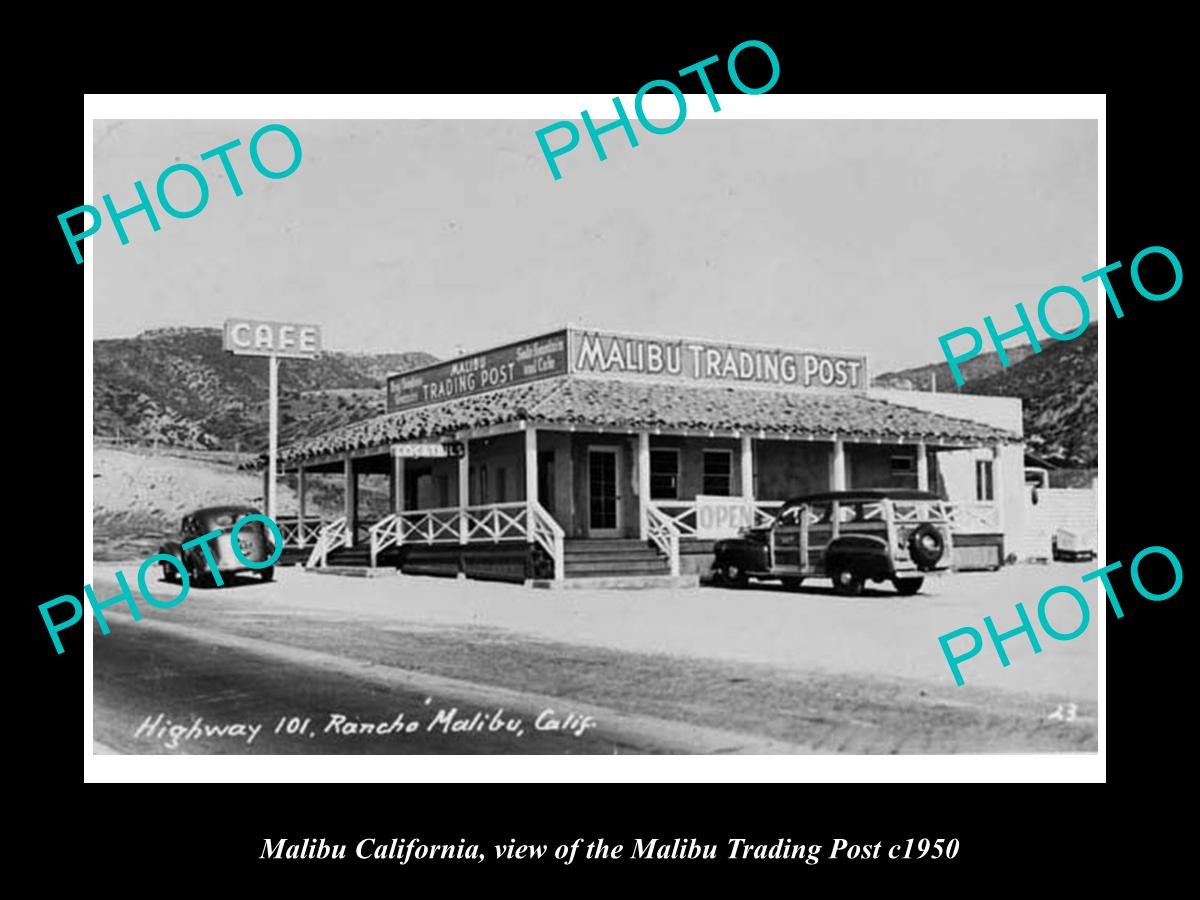 Malibu California The Malibu Trading Post c1950 Old Large Historic Photo