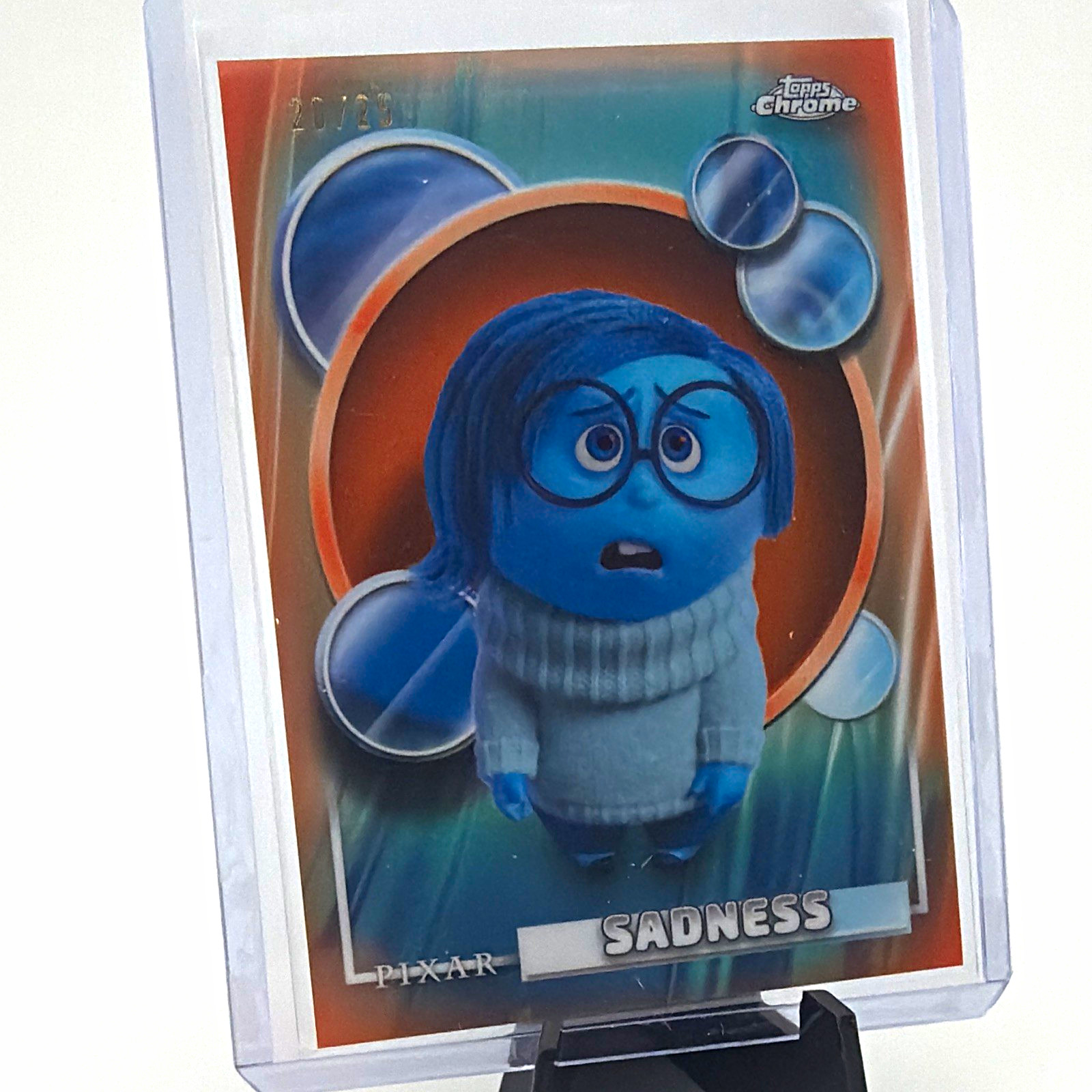 Topps 2026 Chrome Pixar Inside Out Sadness #172 Serial Numbered 20/25