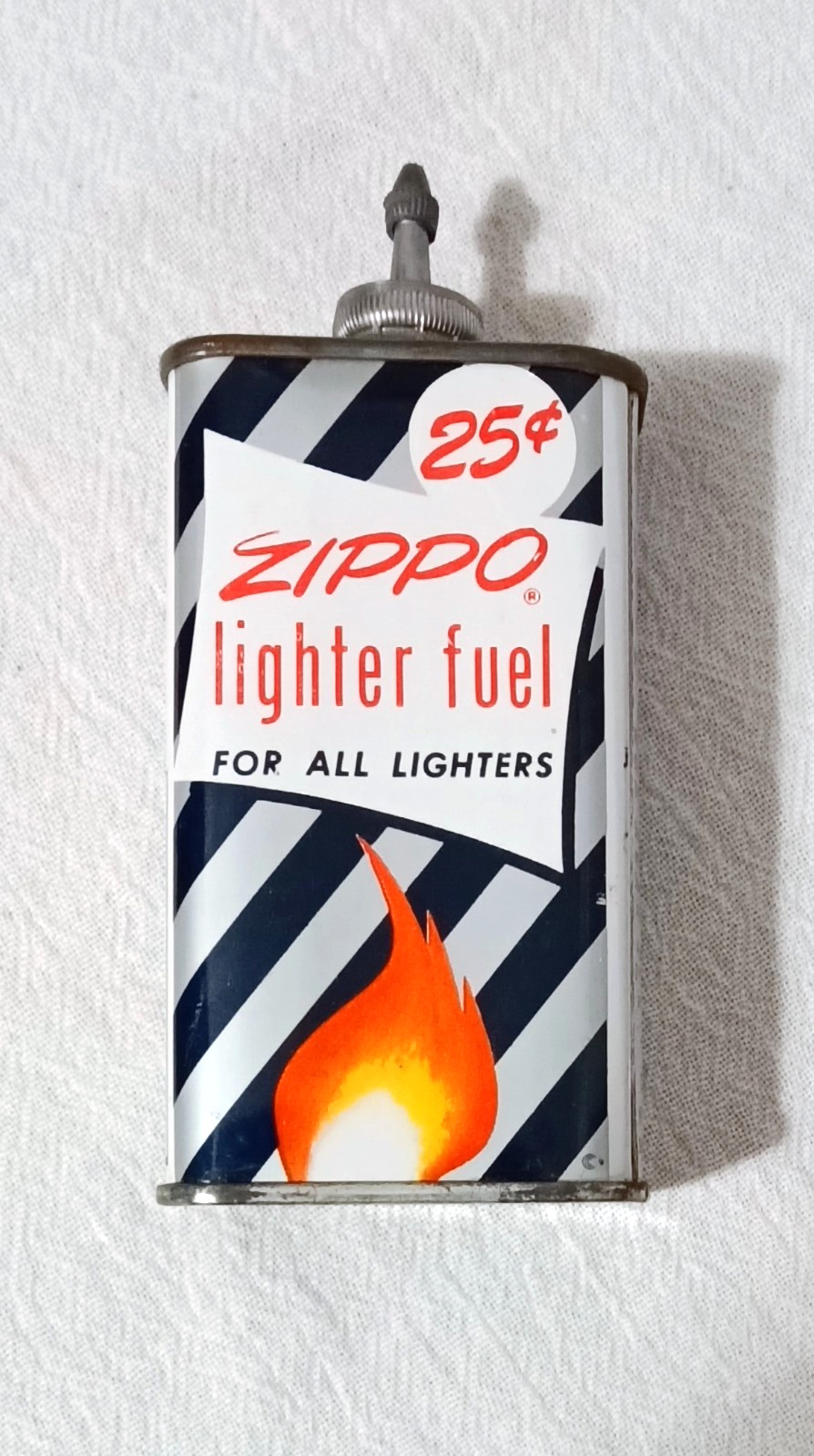 VINTAGE ZIPPO LIGHTER FLUID CAN LEAD TOP HANDY OILER OIL CAN RARE
