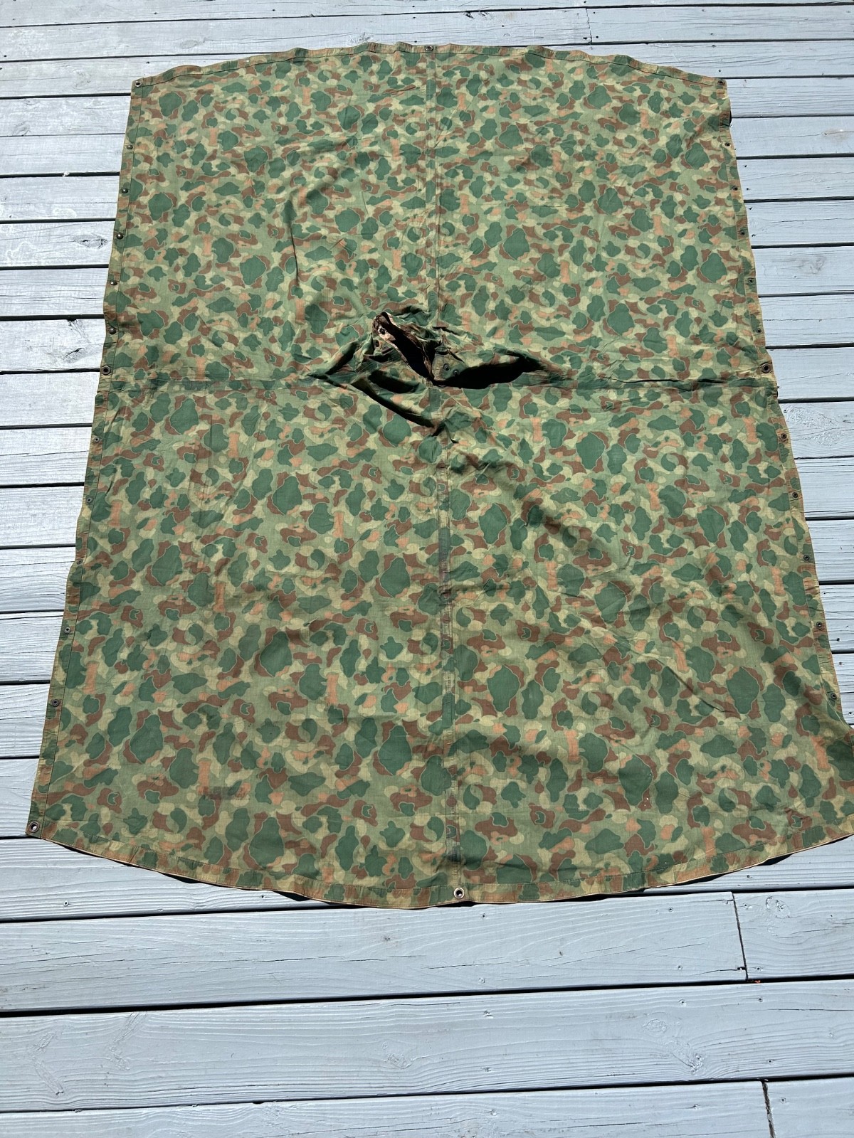Original WW2 USMC Reversible Frog Skin Rain Poncho