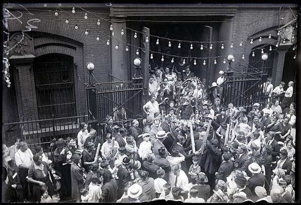 New York the Saints statue as it left St Joachims church as the- 1927 Old Photo