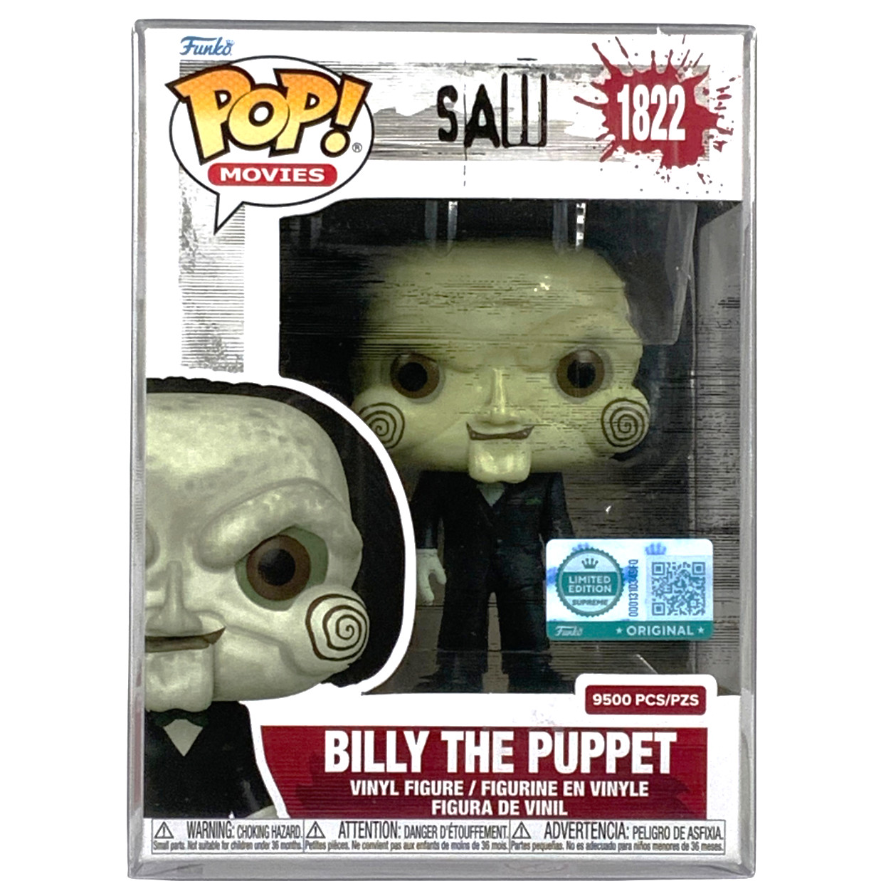 HORROR HALLOWEEN Funko Pop Cave BILLY THE PUPPET LE Supreme 9500 pcs SAW