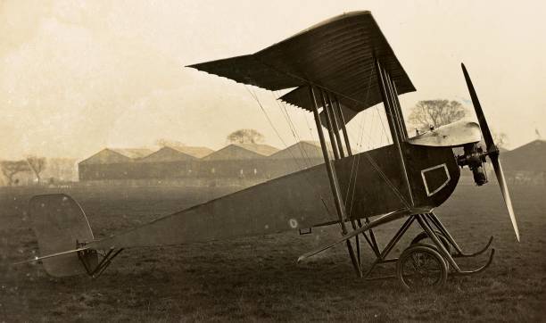 Early Aviation The Grahame White Tractor Biplane At Hendon 1915 Old Photo