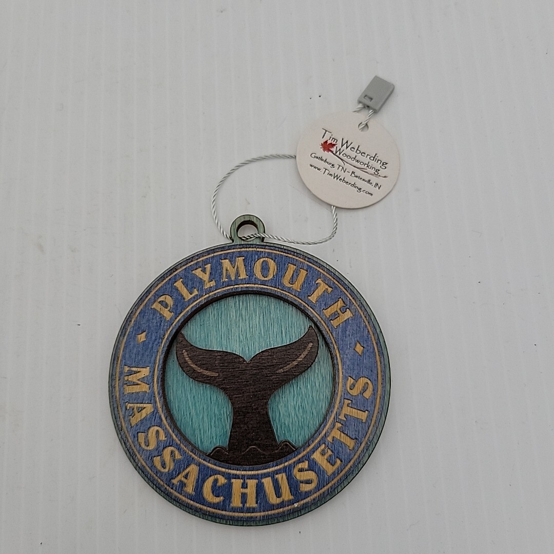 Plymouth Massachusetts Wood ORNAMENT CHRISTMAS
