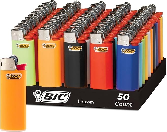 BIC Classic Mini Pocket Lighter, 50 Pack
