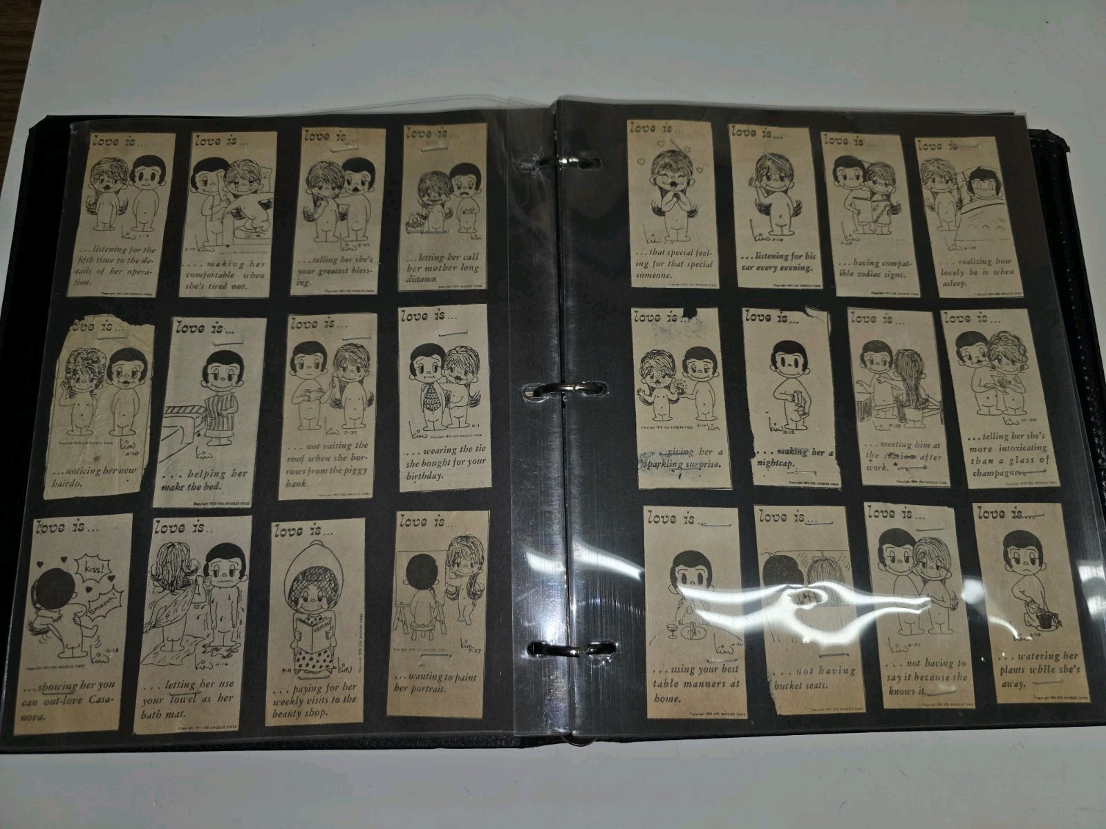 Vintage Love Is By Kim Casali Original News Paper Clippings Lot Of 500 1971-1973