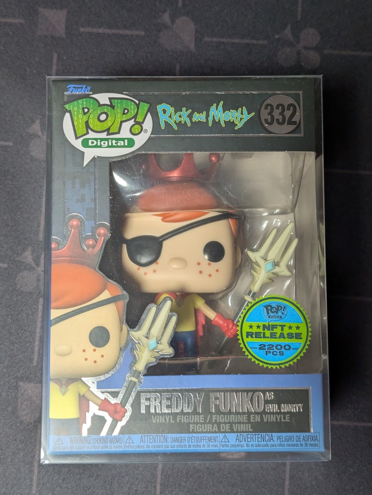Funko Pop Digital FREDDY FUNKO AS EVIL MORTY 332 Rick and Morty 2200pc Royalty