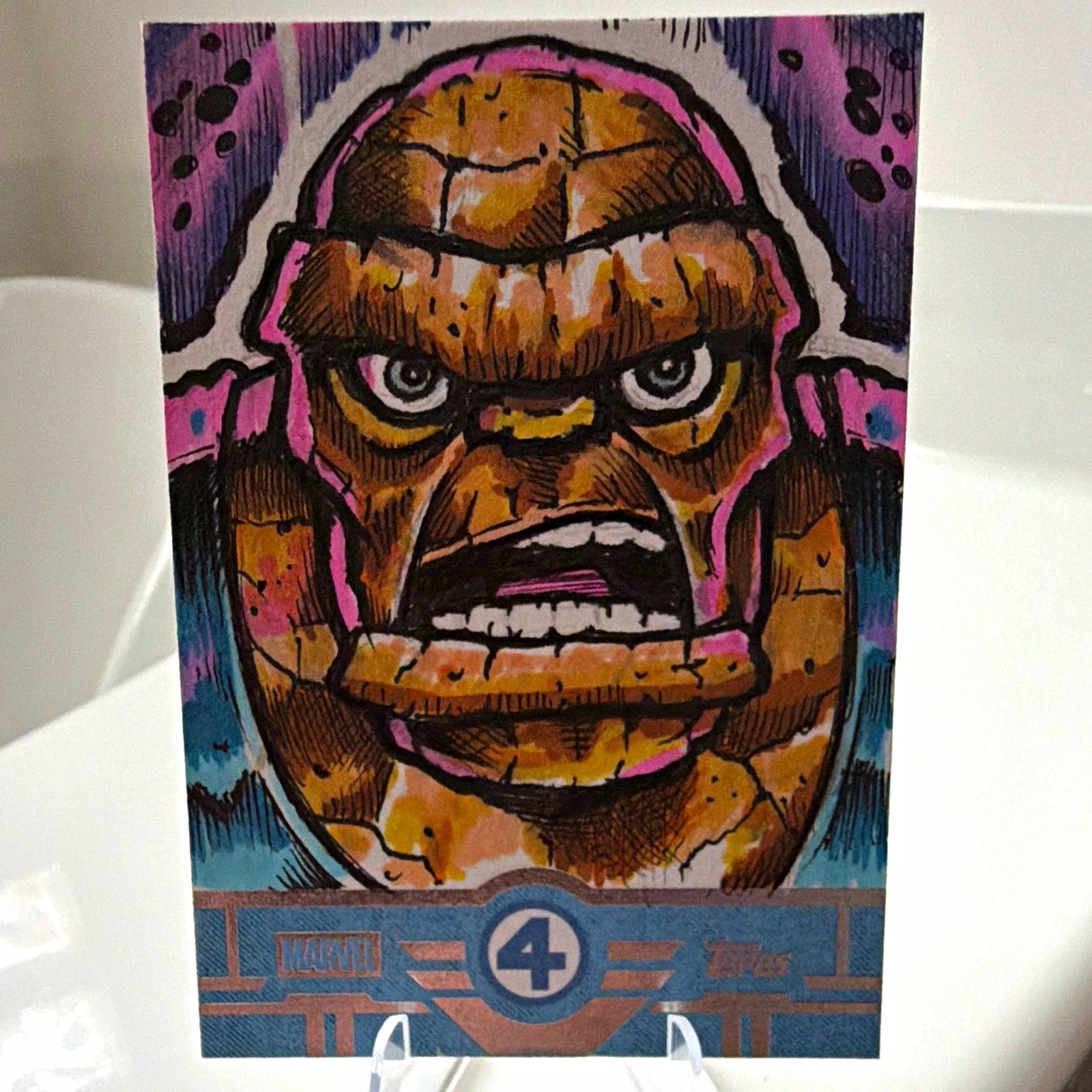 💥Topps 2026 FF 65th The Thing Original Sketch Auto Joe Grotesque #25 1 of 1 1/1