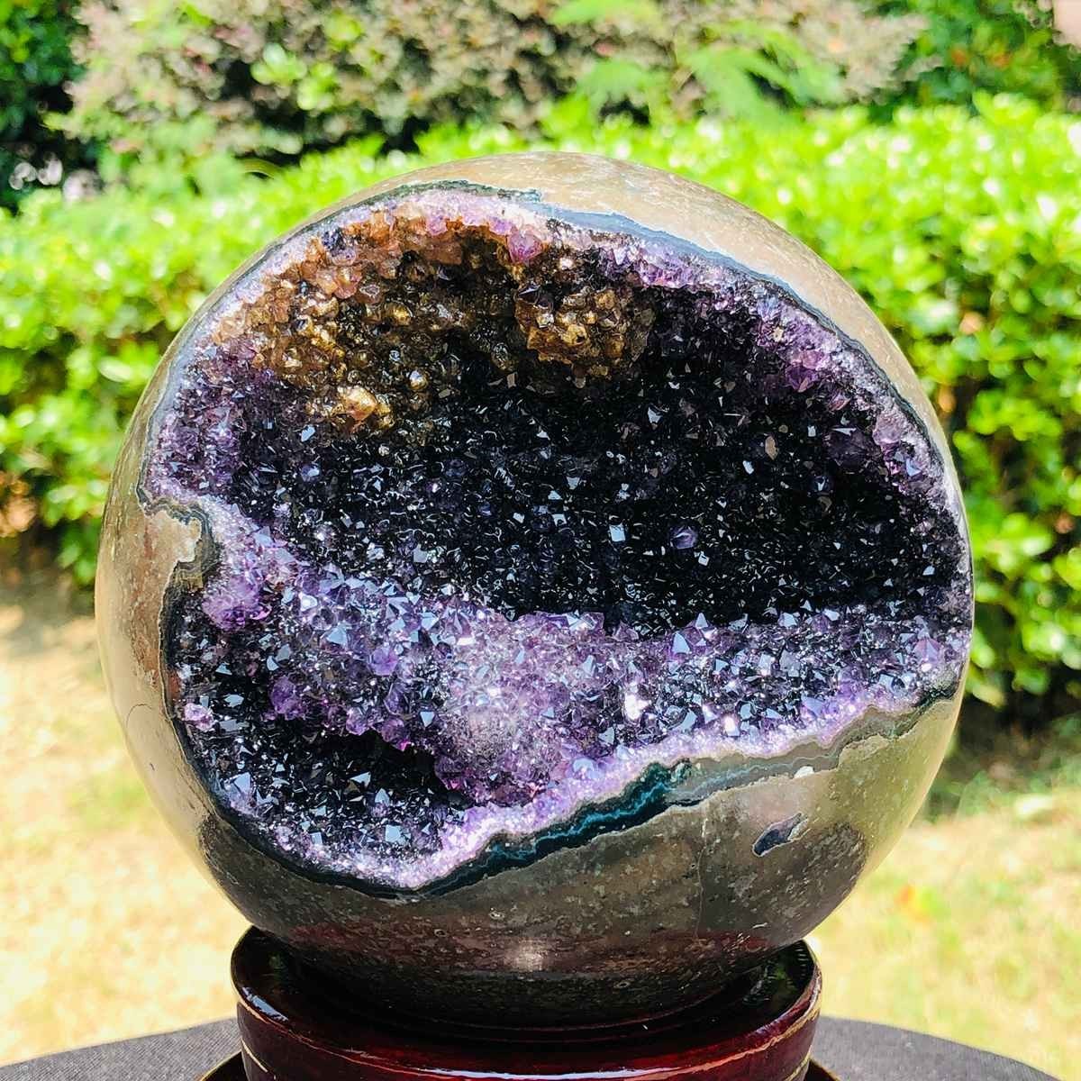 5LB Natural Amethyst Open Mouth Laughing Original Mine Polished Cave 6783