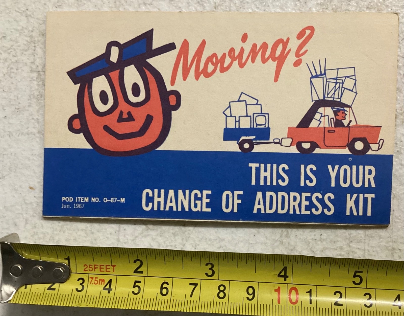 Vintage 1967 USPS Change of Address Kit Moving Forms Post Office Ephemera
