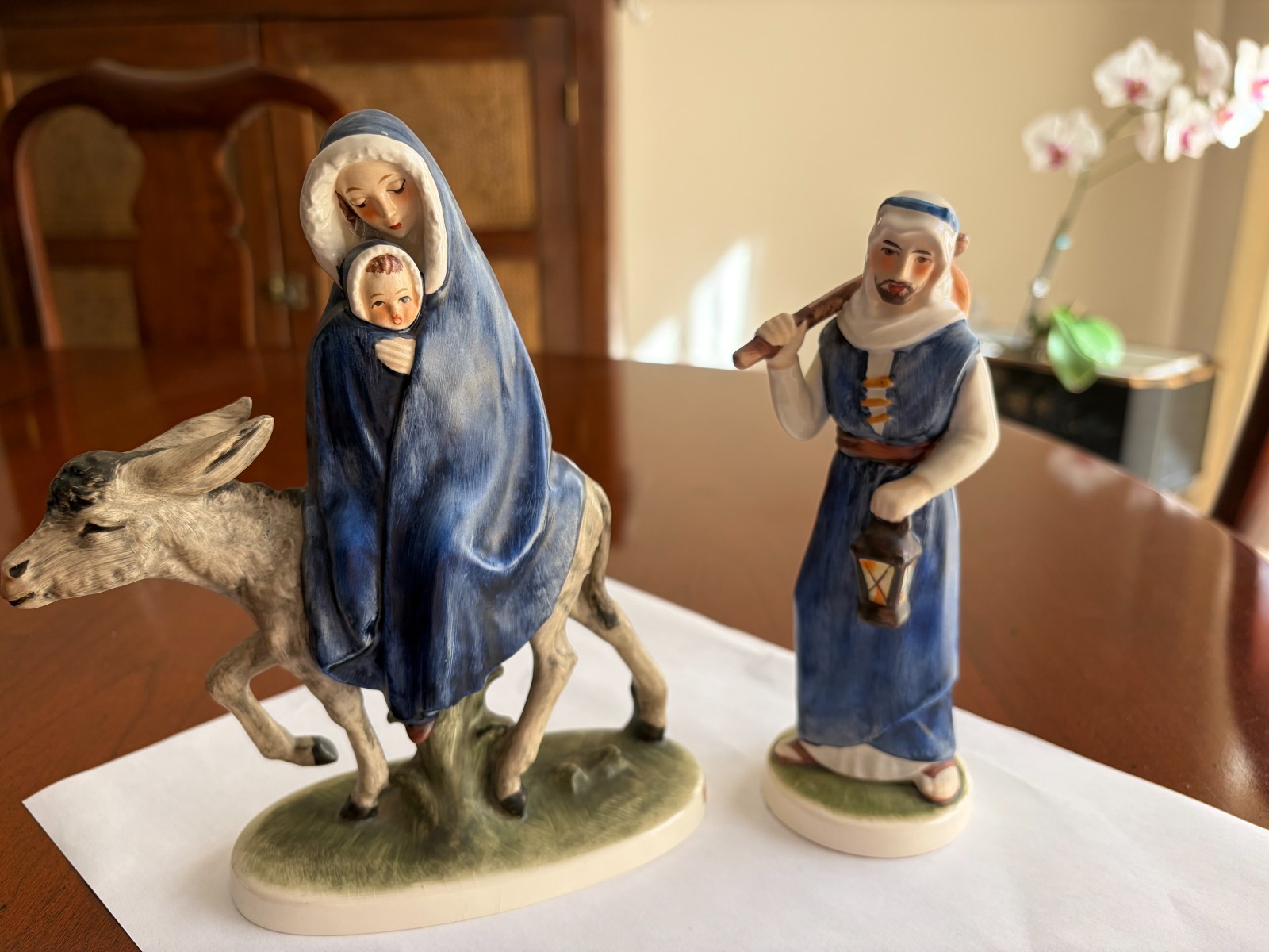 Vintage Goebel Hummel Flight Into Egypt Robson 405A/B Mary Donkey Baby Joseph