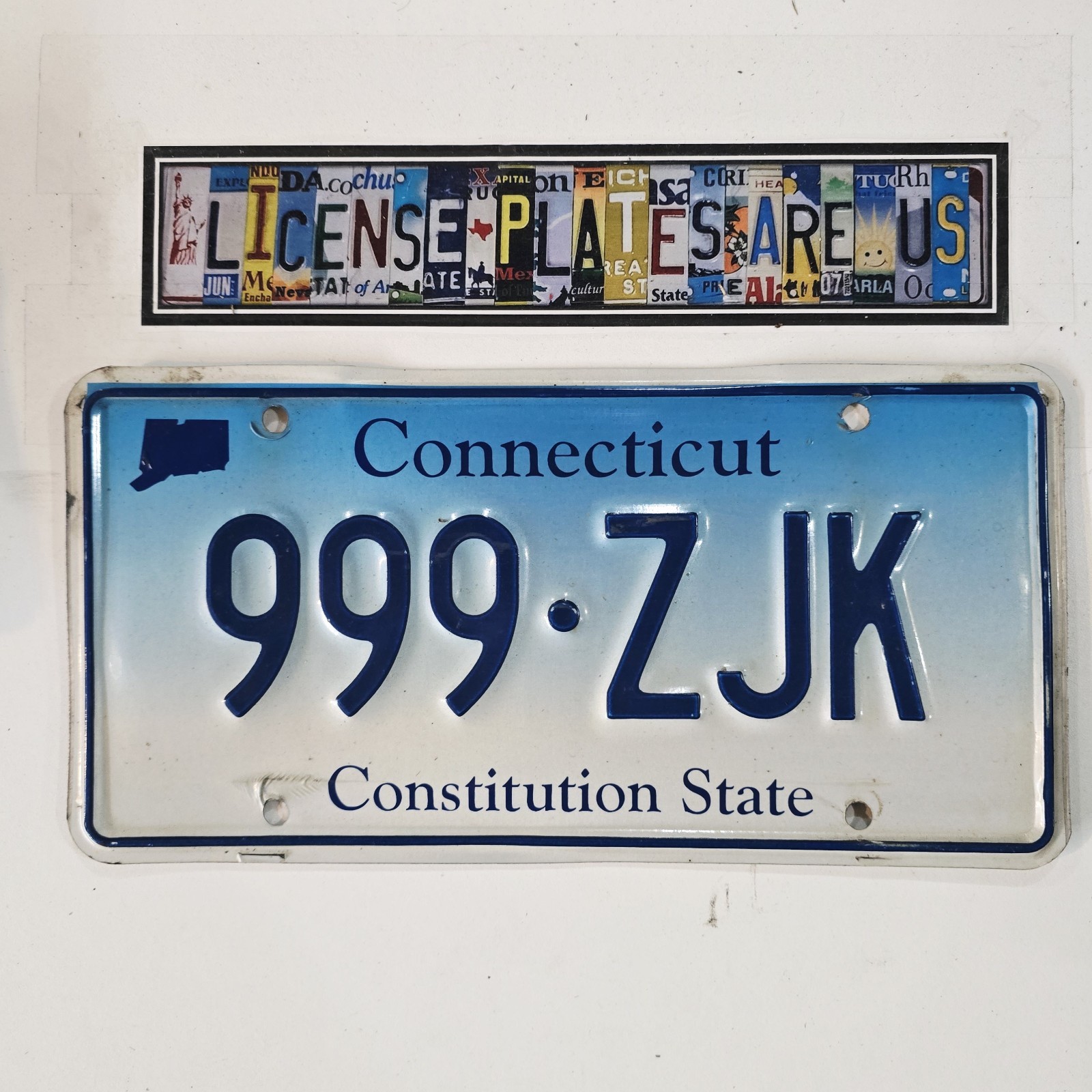Connecticut License Plate 🔥 Real CT Repeater Triple 9 Tag 999 ZJK