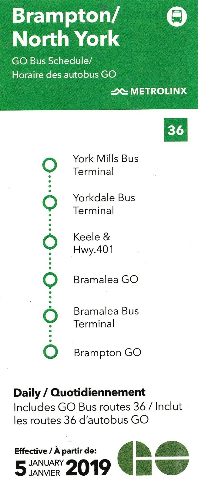 GO 🚌🚆 Schedule Map Bus Train 2019 Canada Ontario public transport transit