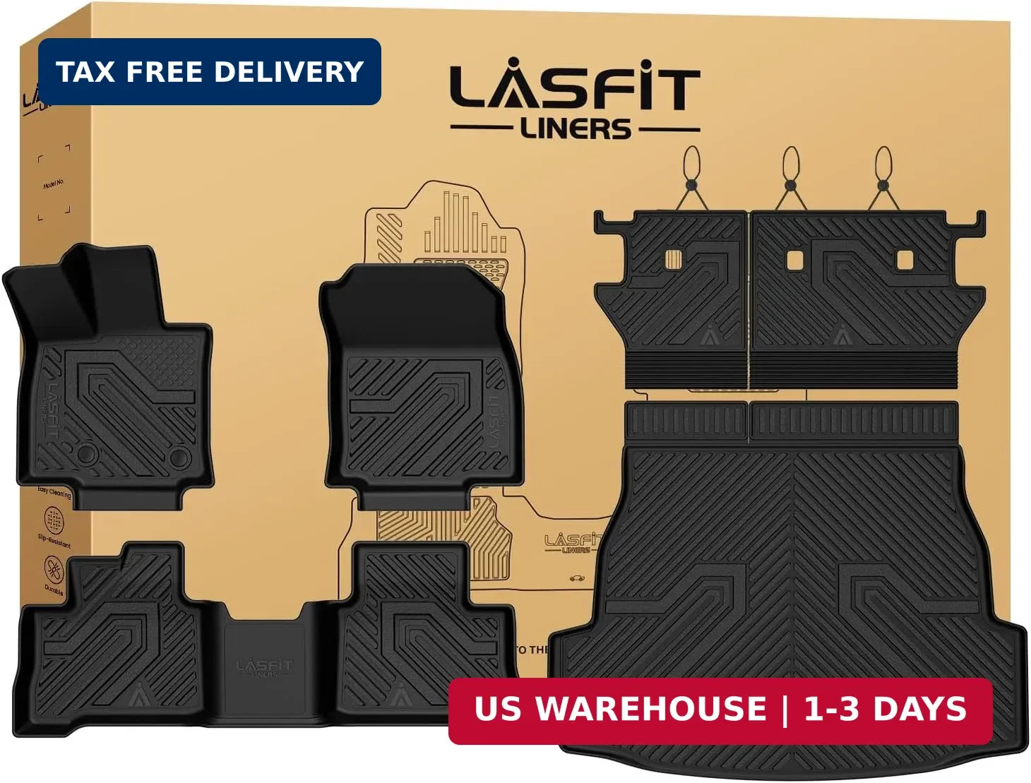LASFIT Floor Mats for Toyota RAV4 2026 Hybrid (Not Fit Plug-in Hybrid)