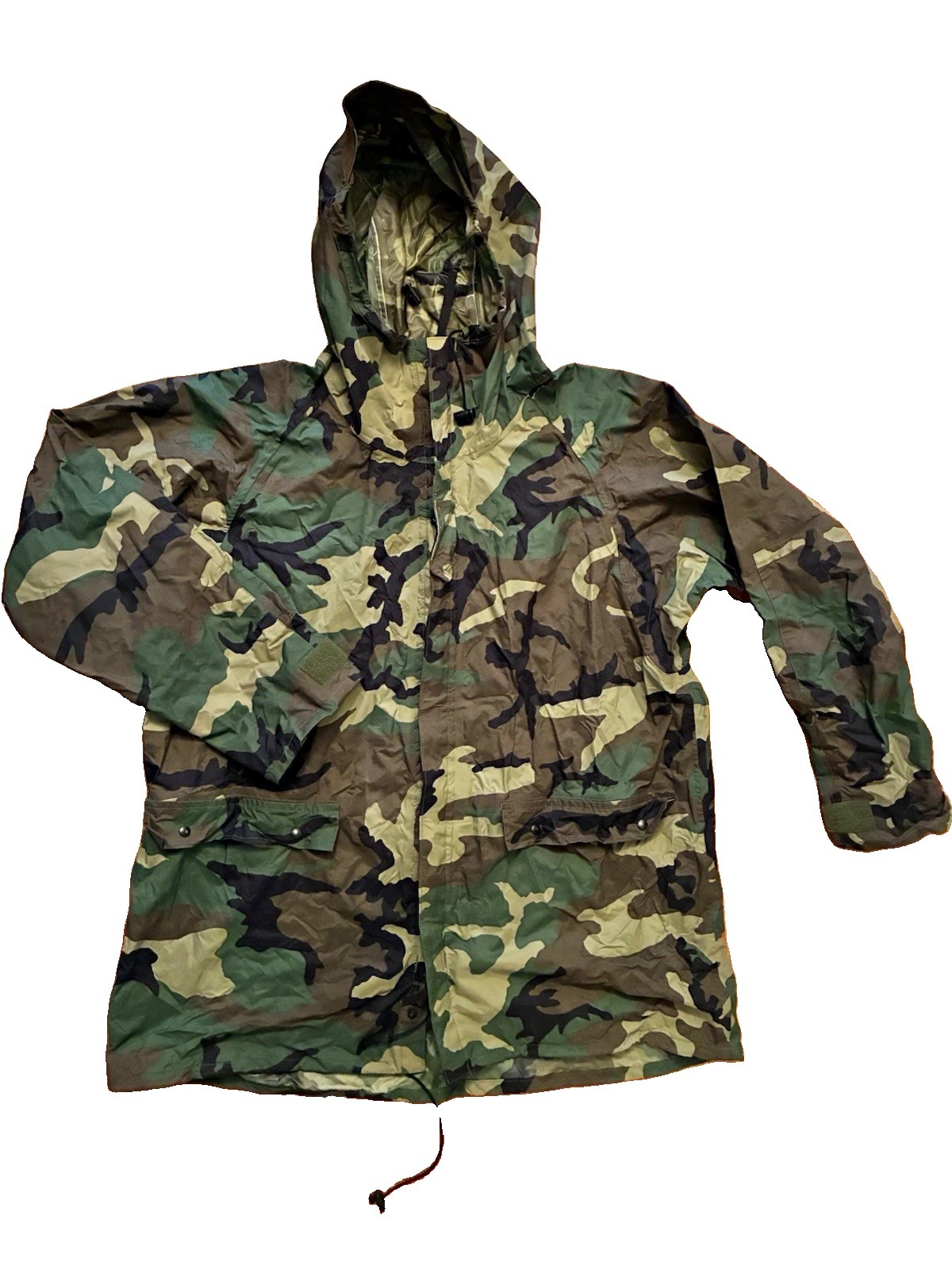 VTG 1999 ORC Industries Improved Rain Suit Parka Woodland Camo, Medium