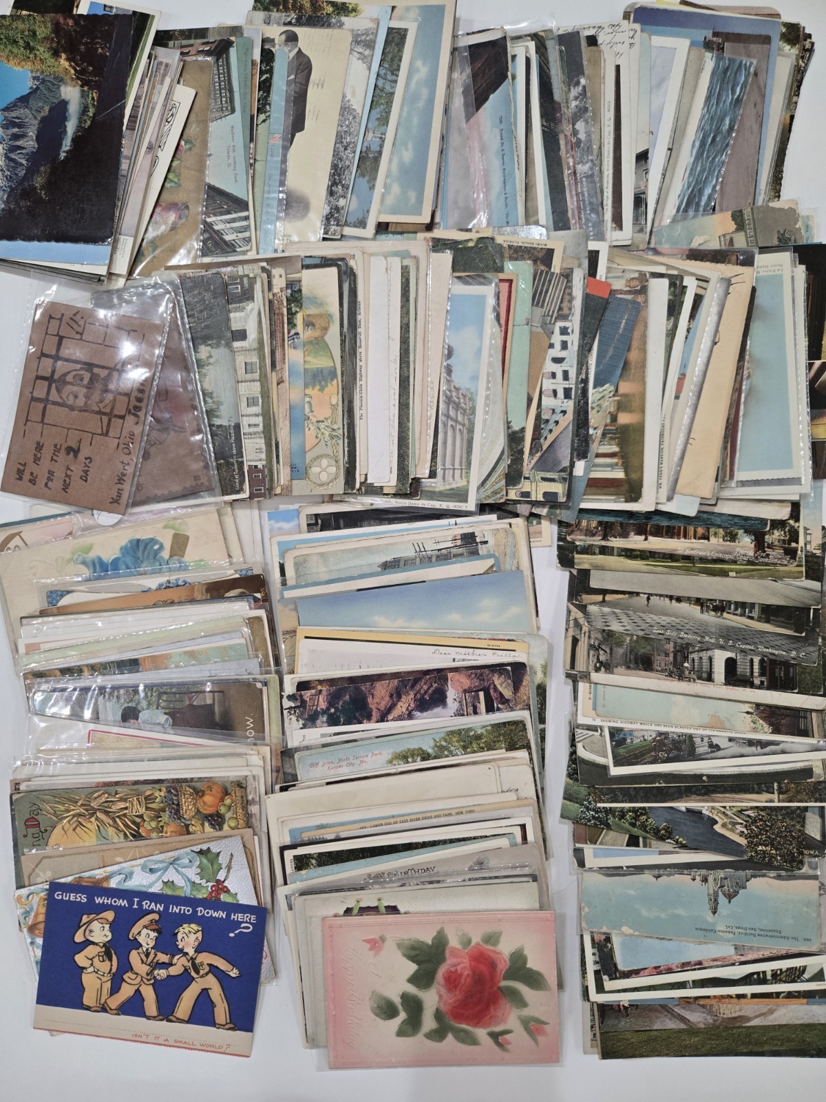 Huge Lot of 300+ Vintage Antique Postcards With Writings Some From 1918