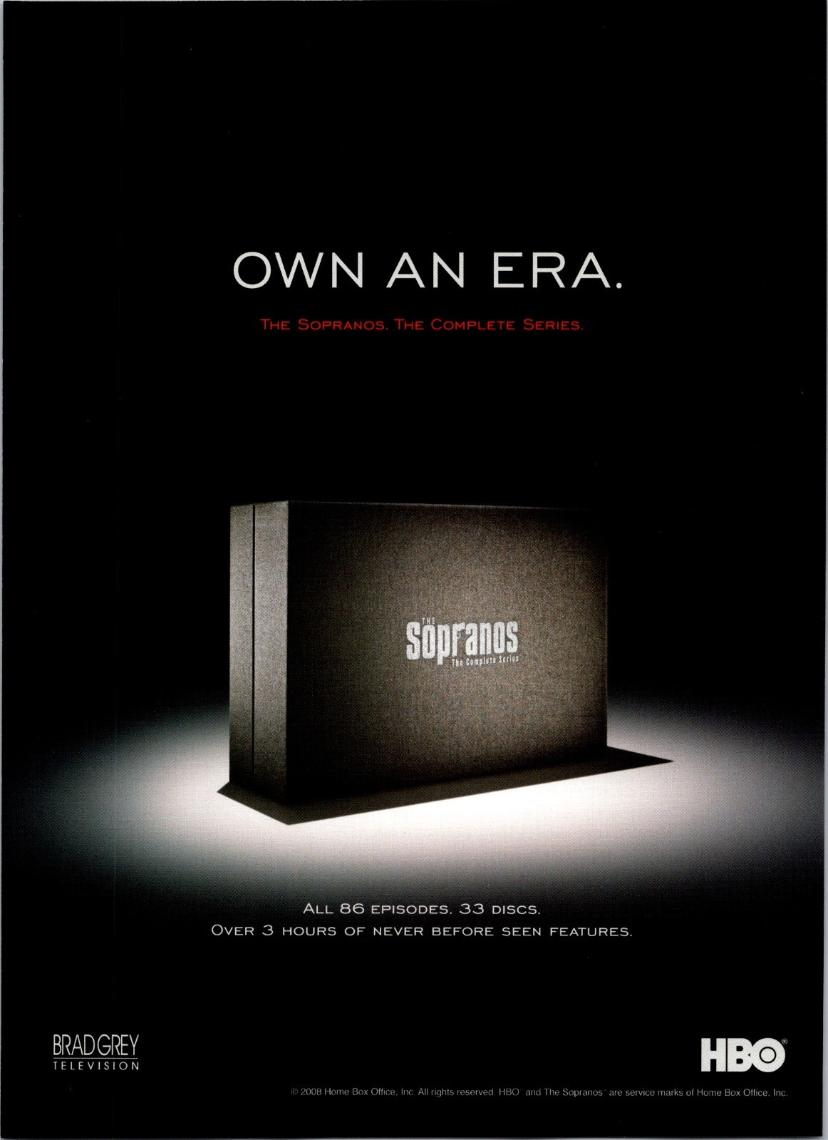 2008 • The Sopranos  print ad • 2000s Box set 86 episodes DA.44